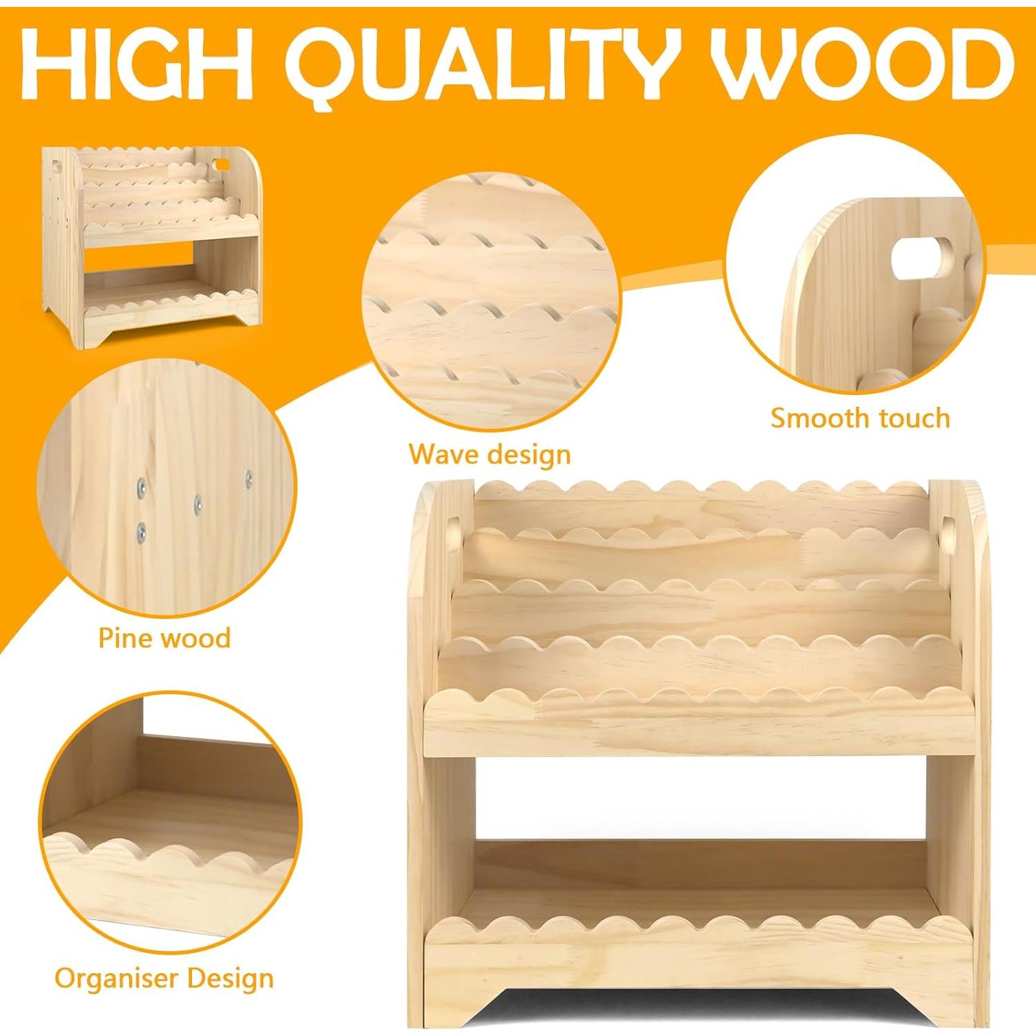 Estantería de Madera Montessori Stuffygreenus 42x30x39 cm