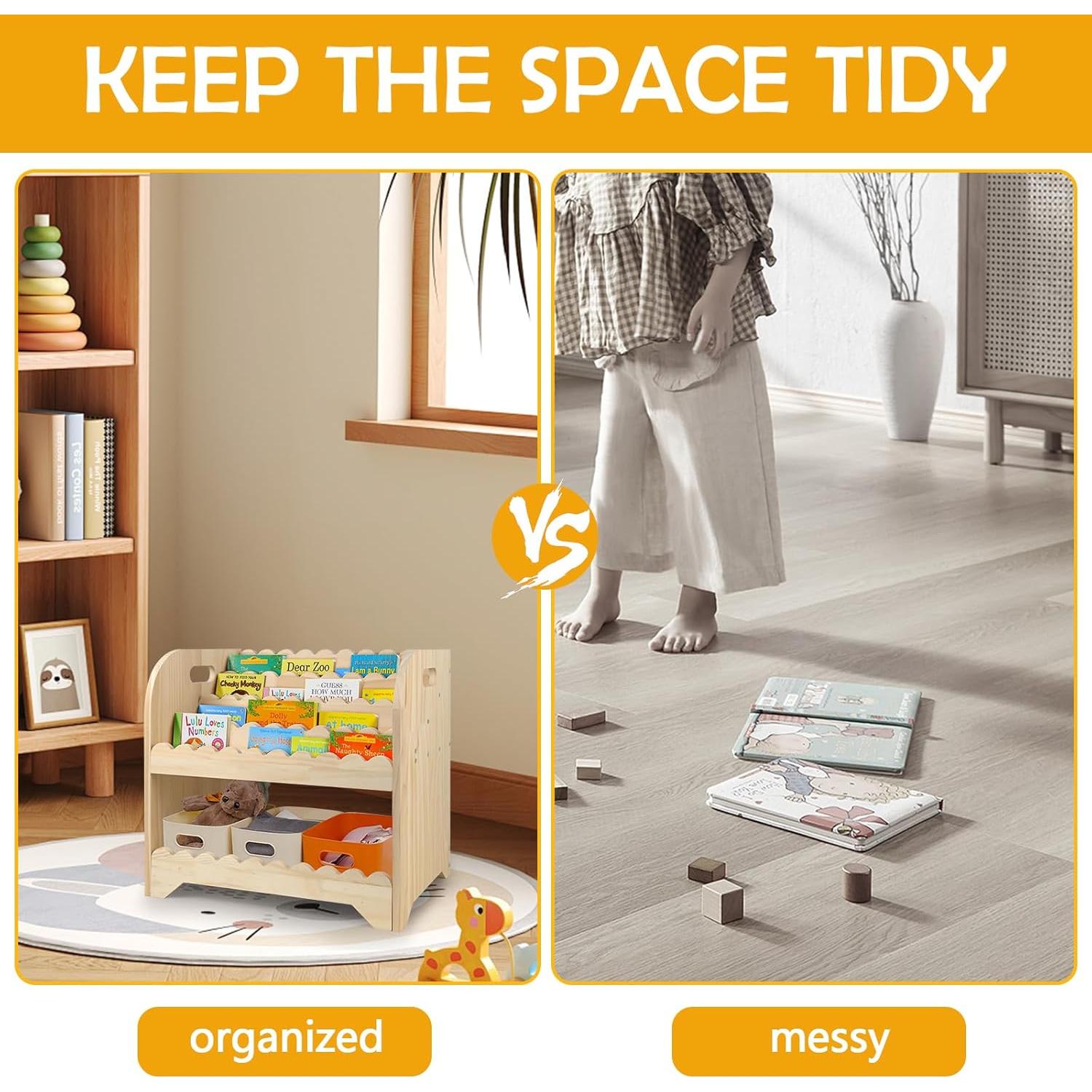 Estantería de Madera Montessori Stuffygreenus 42x30x39 cm