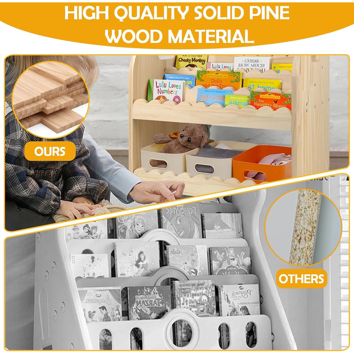 Estantería de Madera Montessori Stuffygreenus 42x30x39 cm