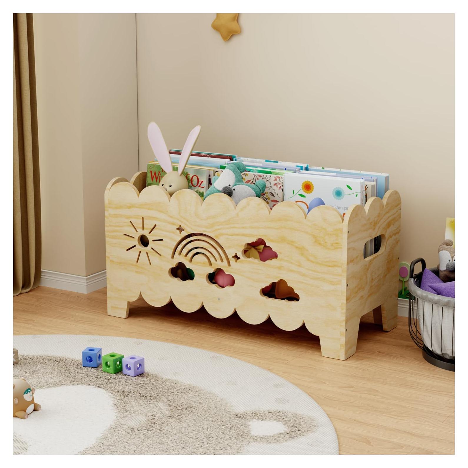 Estantería Montessori de Madera para Niños - Librero Infantil