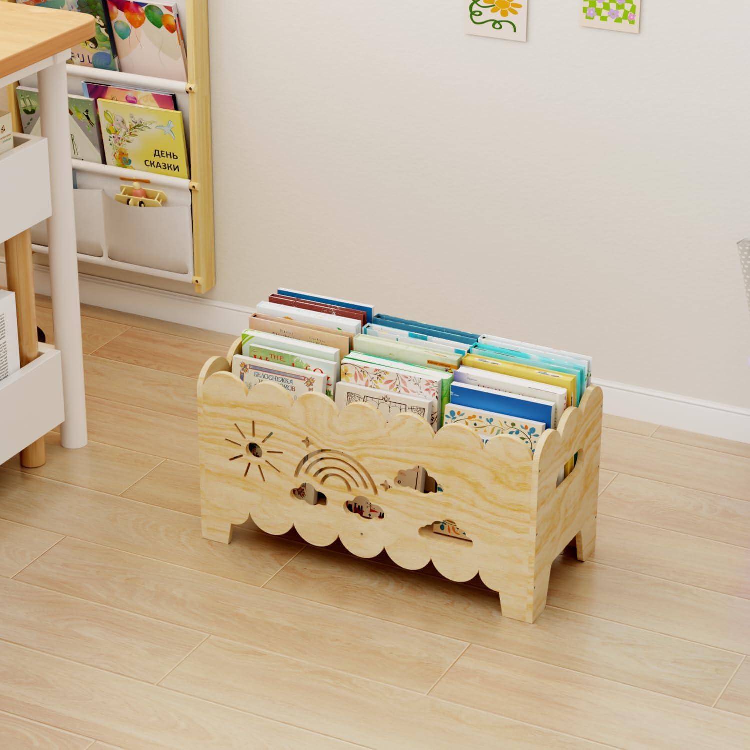 Estantería Montessori de Madera para Niños - Librero Infantil
