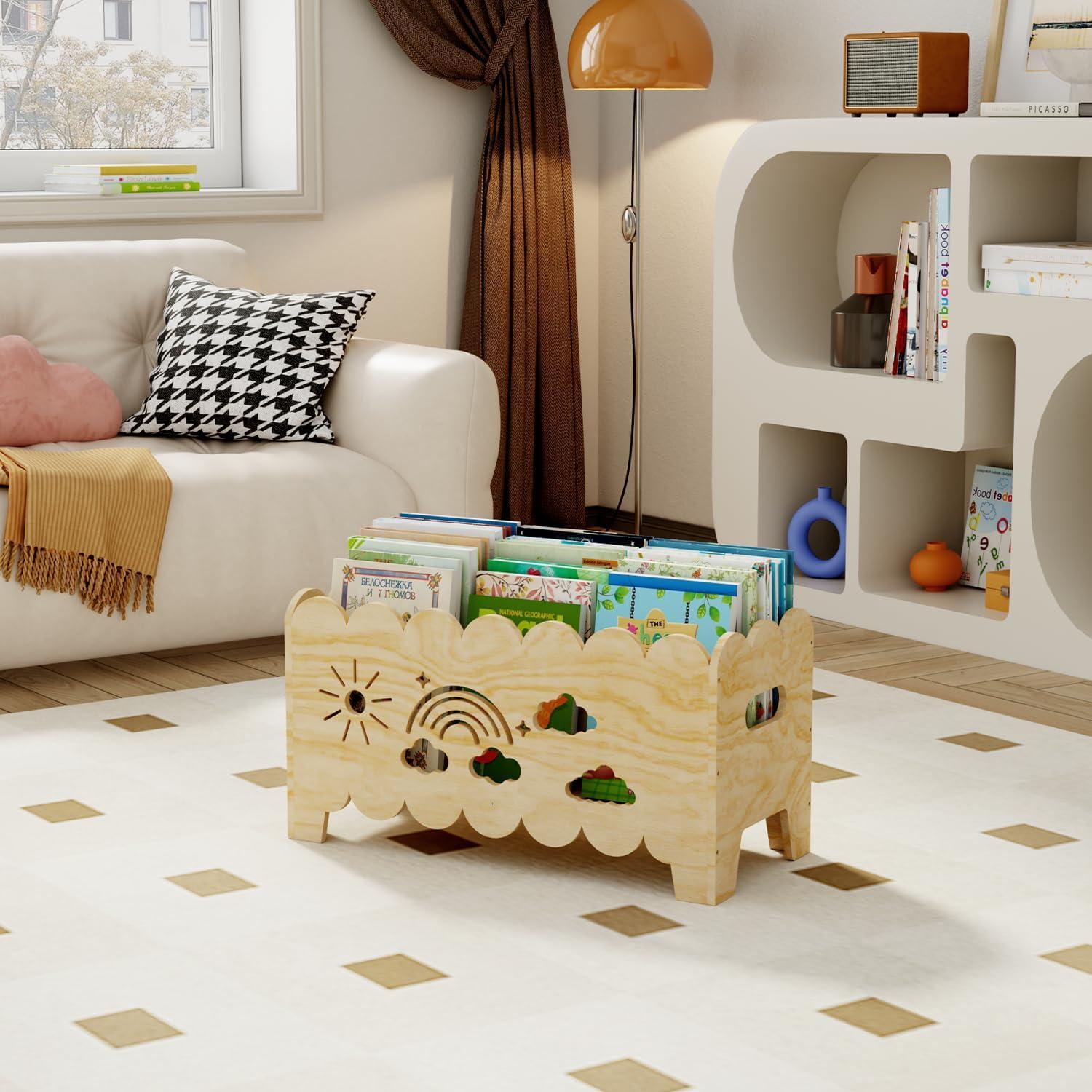 Estantería Montessori de Madera para Niños - Librero Infantil