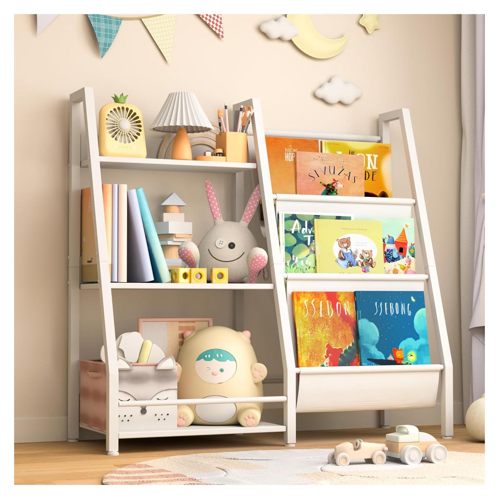 Estantería de Libros Infurnic para Niños 3 Niveles Blanca