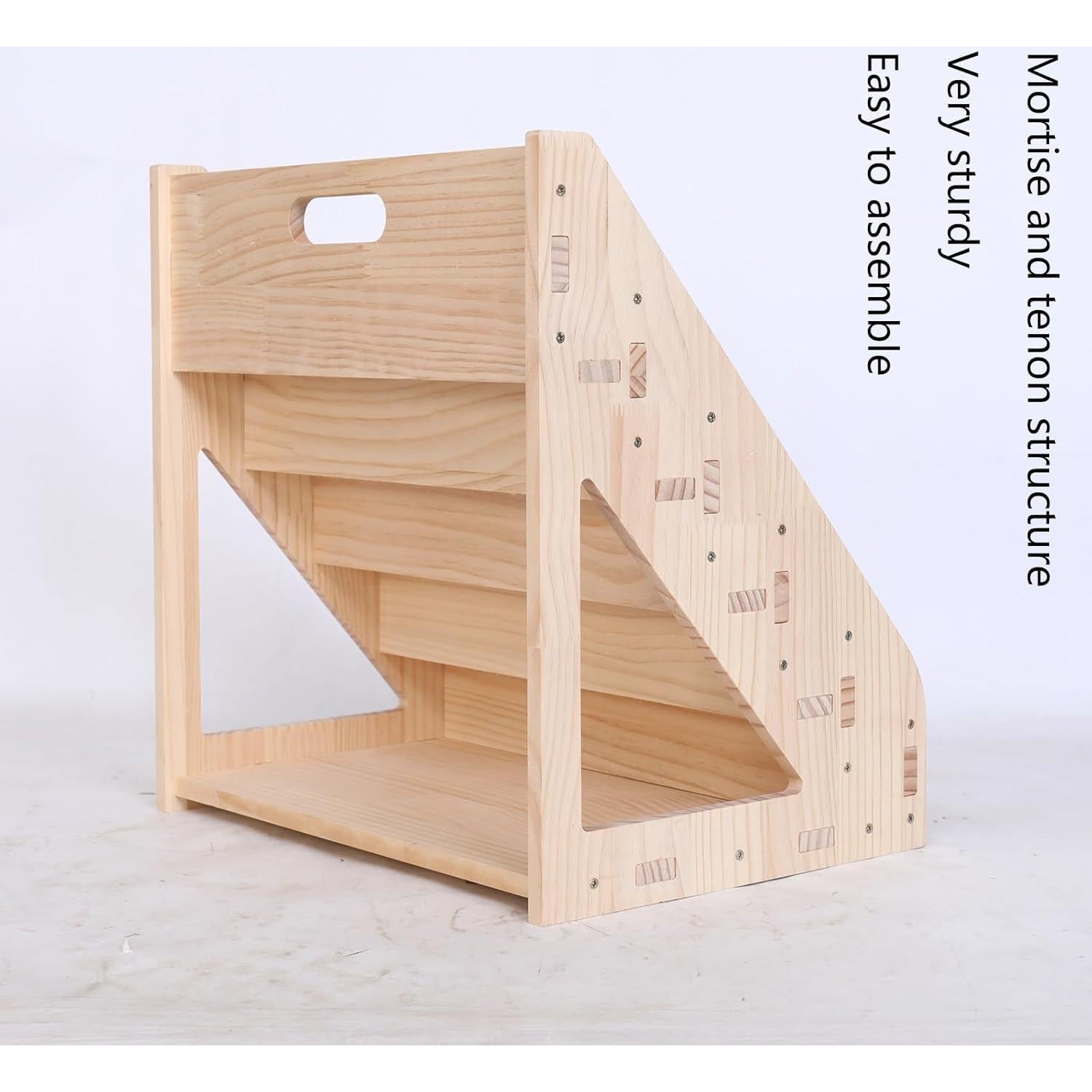 Estantería Montessori mdkaba 5 Niveles Madera Natural 80x33x74cm