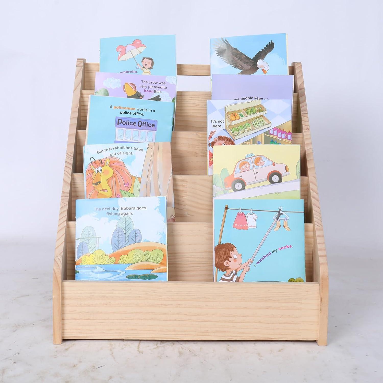 Estantería Montessori mdkaba 5 Niveles Madera Natural 80x33x74cm