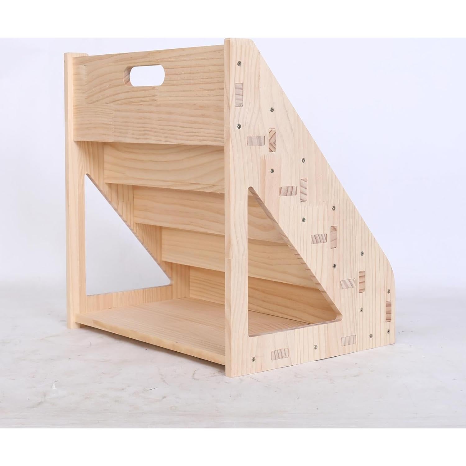 Estantería Montessori mdkaba 5 Niveles Madera Natural 80x33x74cm