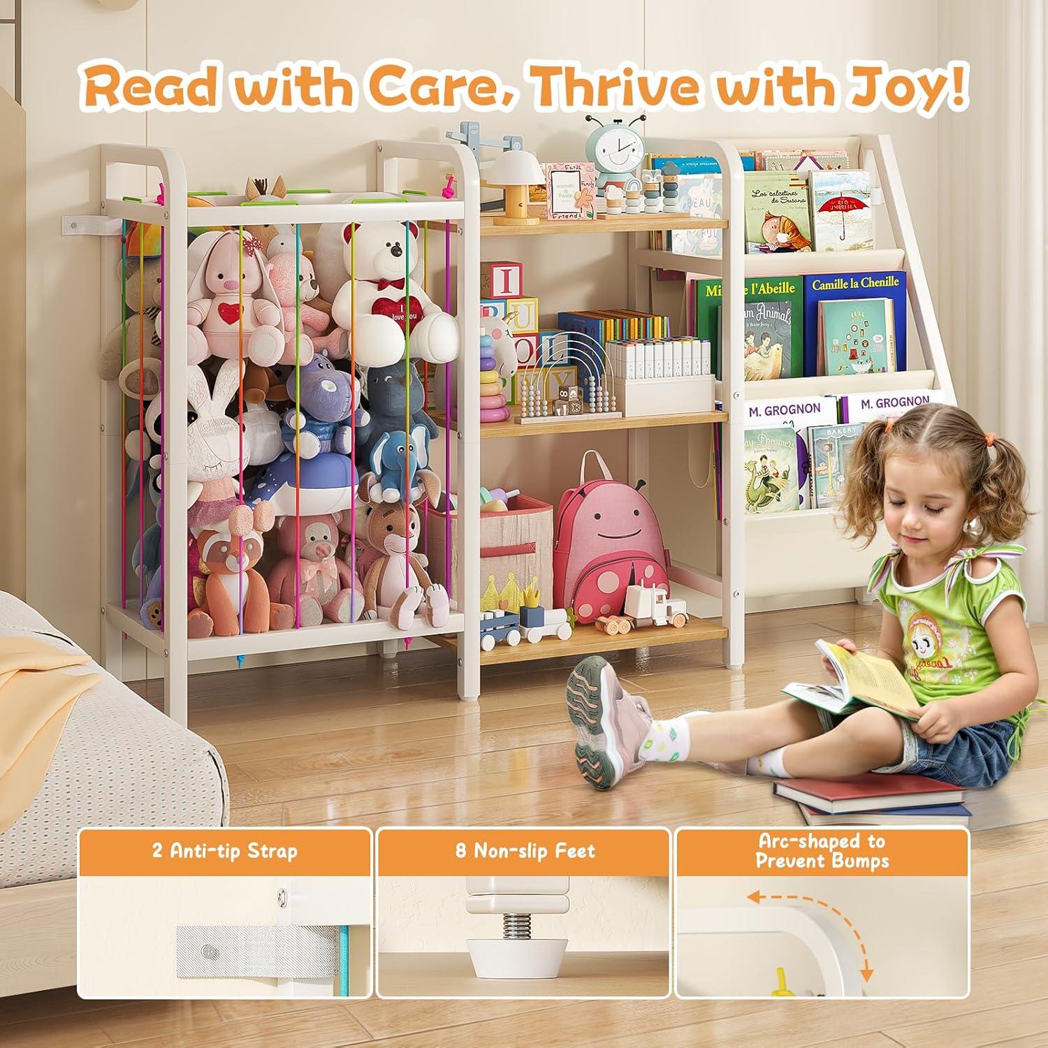 Estantería para Niños CYXPHION B1 3 Niveles Madera Clara