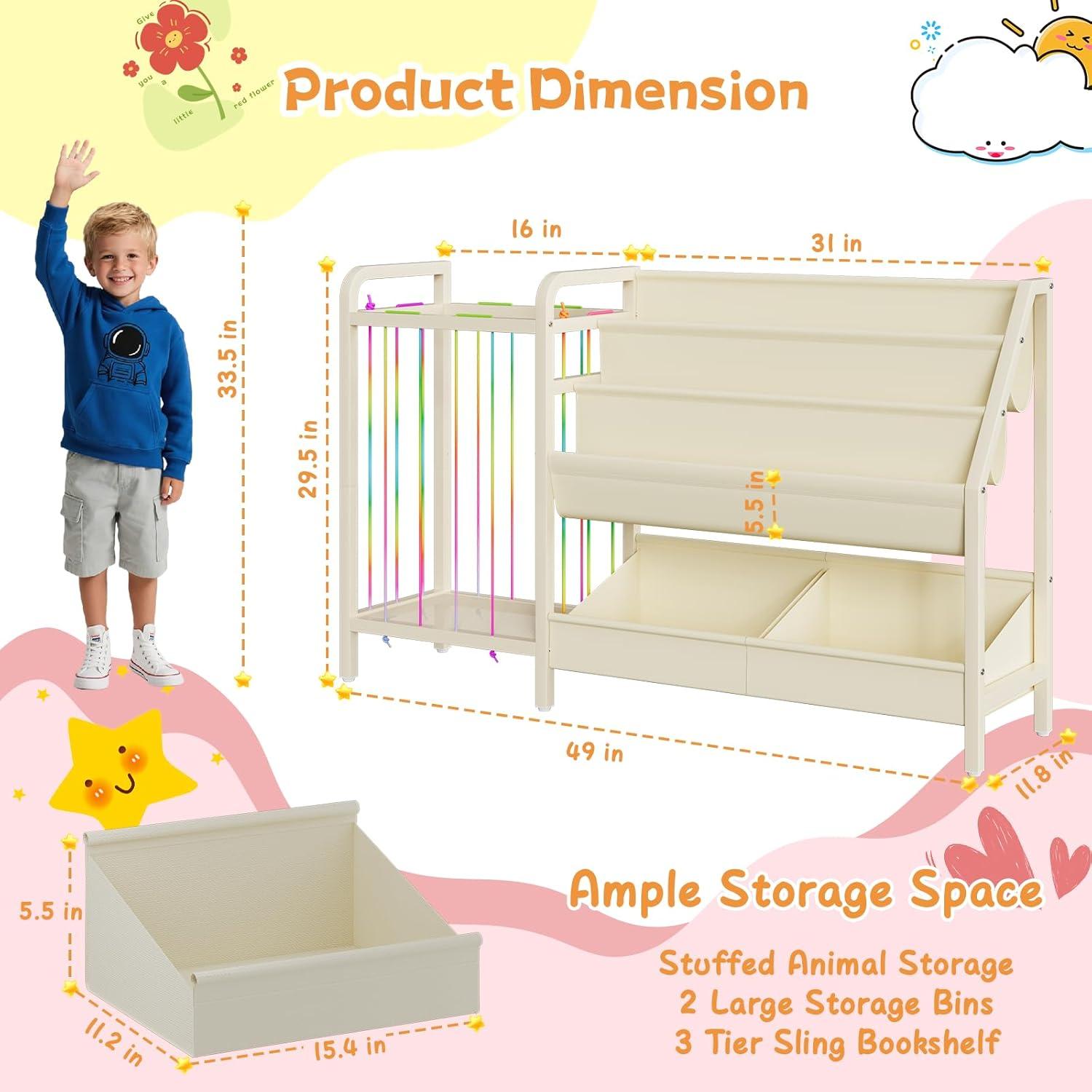 Estantería Infantil CYXPHION B5 con Almacenamiento de Juguetes