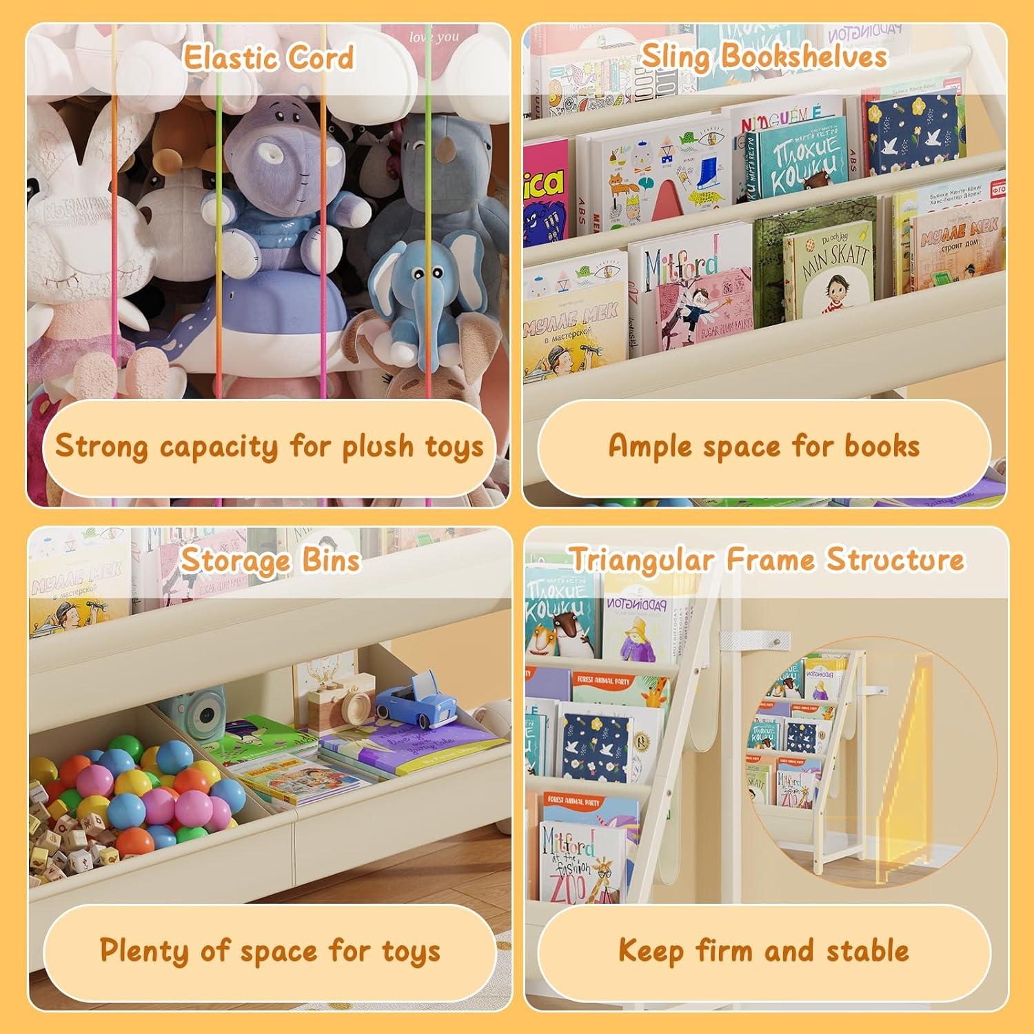 Estantería Infantil CYXPHION B5 con Almacenamiento de Juguetes