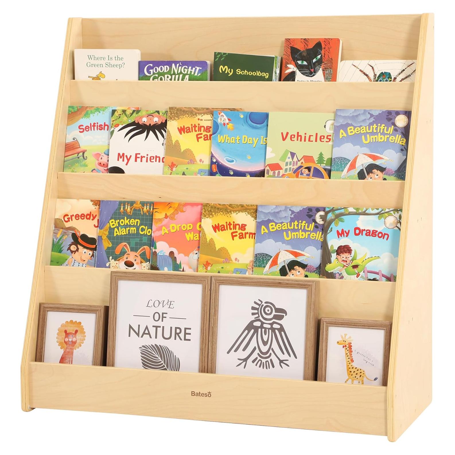 Estantería Montessori Bateso de Madera para Niños - 4 Estantes