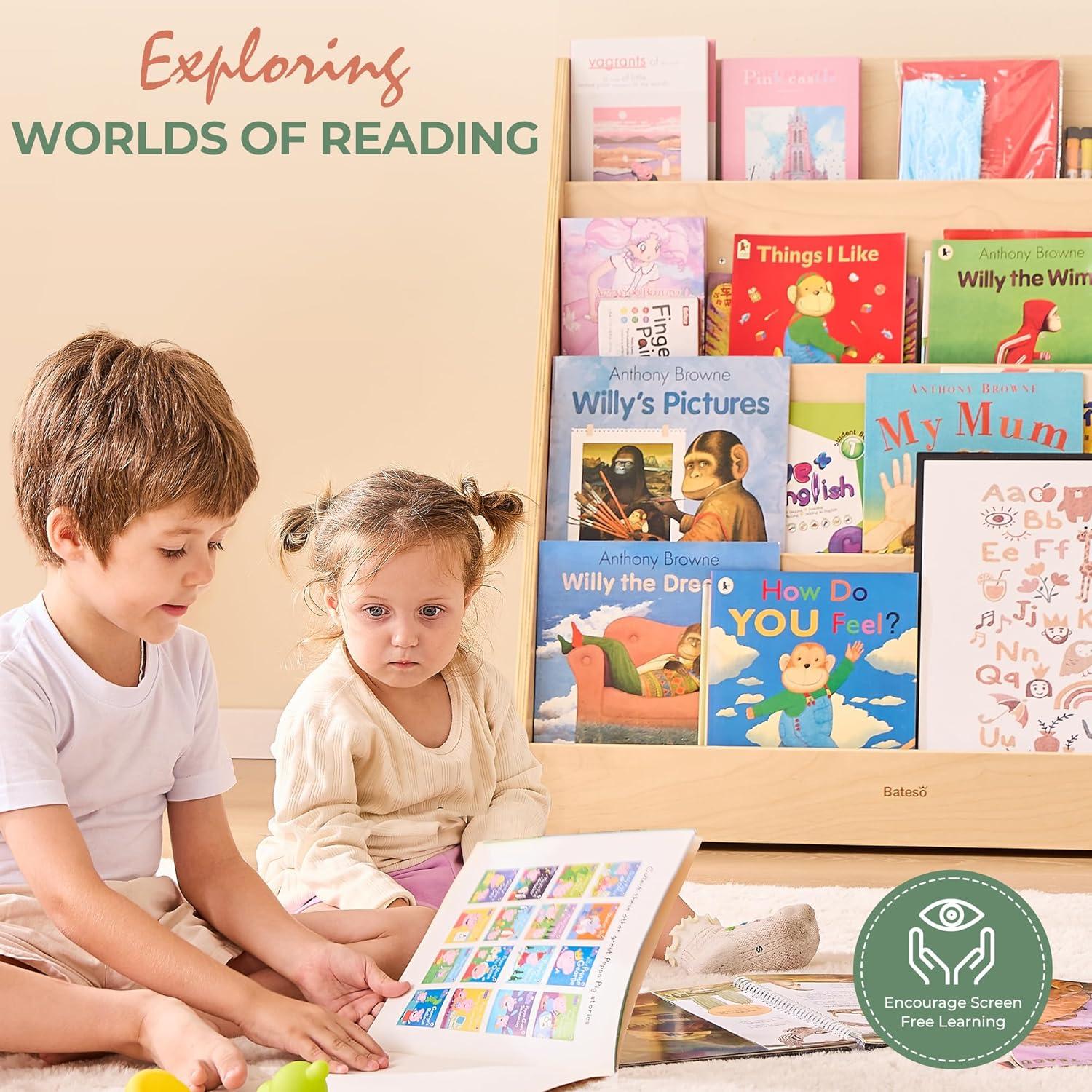 Estantería Montessori Bateso de Madera para Niños - 4 Estantes