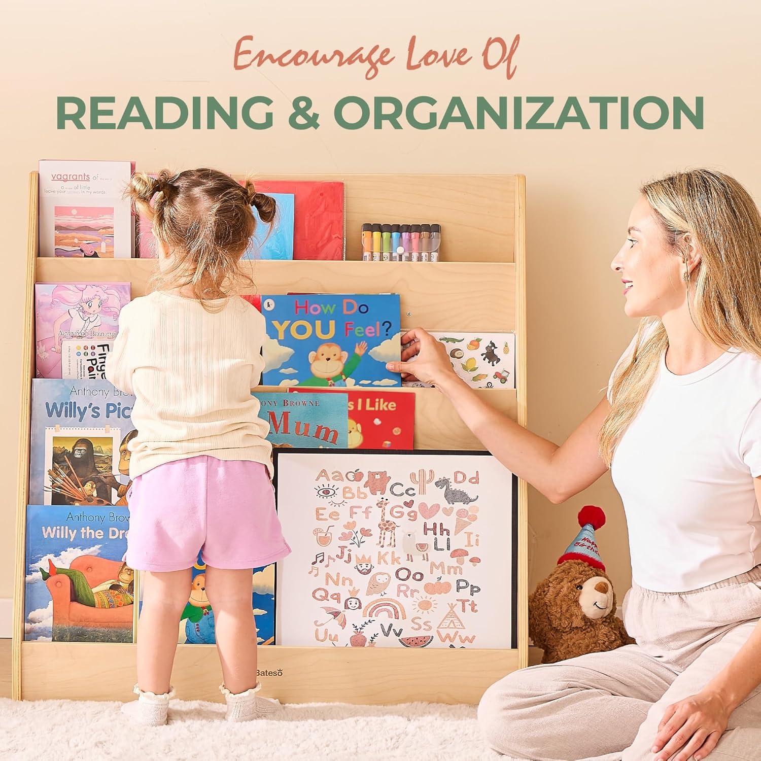 Estantería Montessori Bateso de Madera para Niños - 4 Estantes