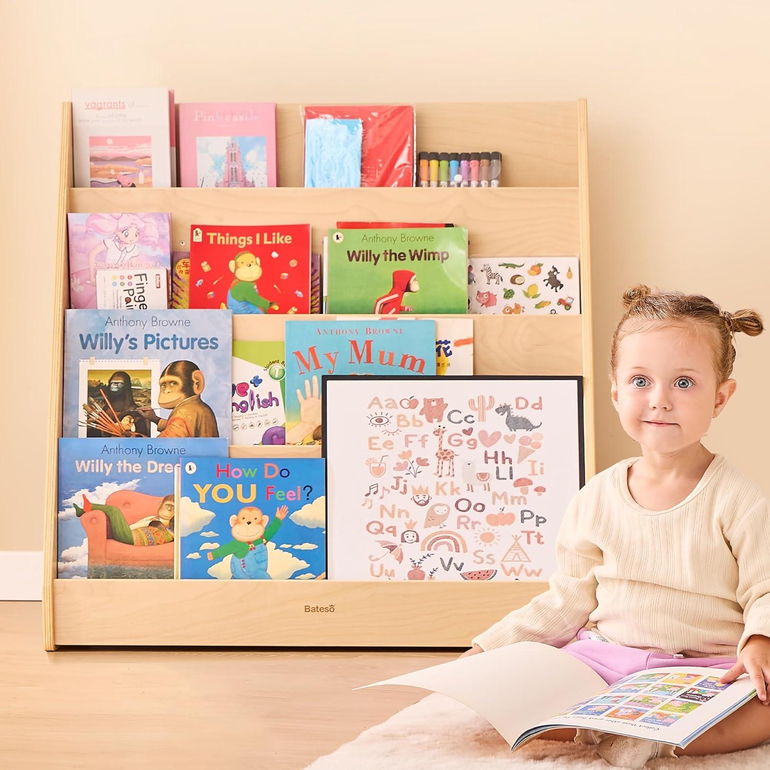 Estantería Montessori Bateso de Madera para Niños - 4 Estantes