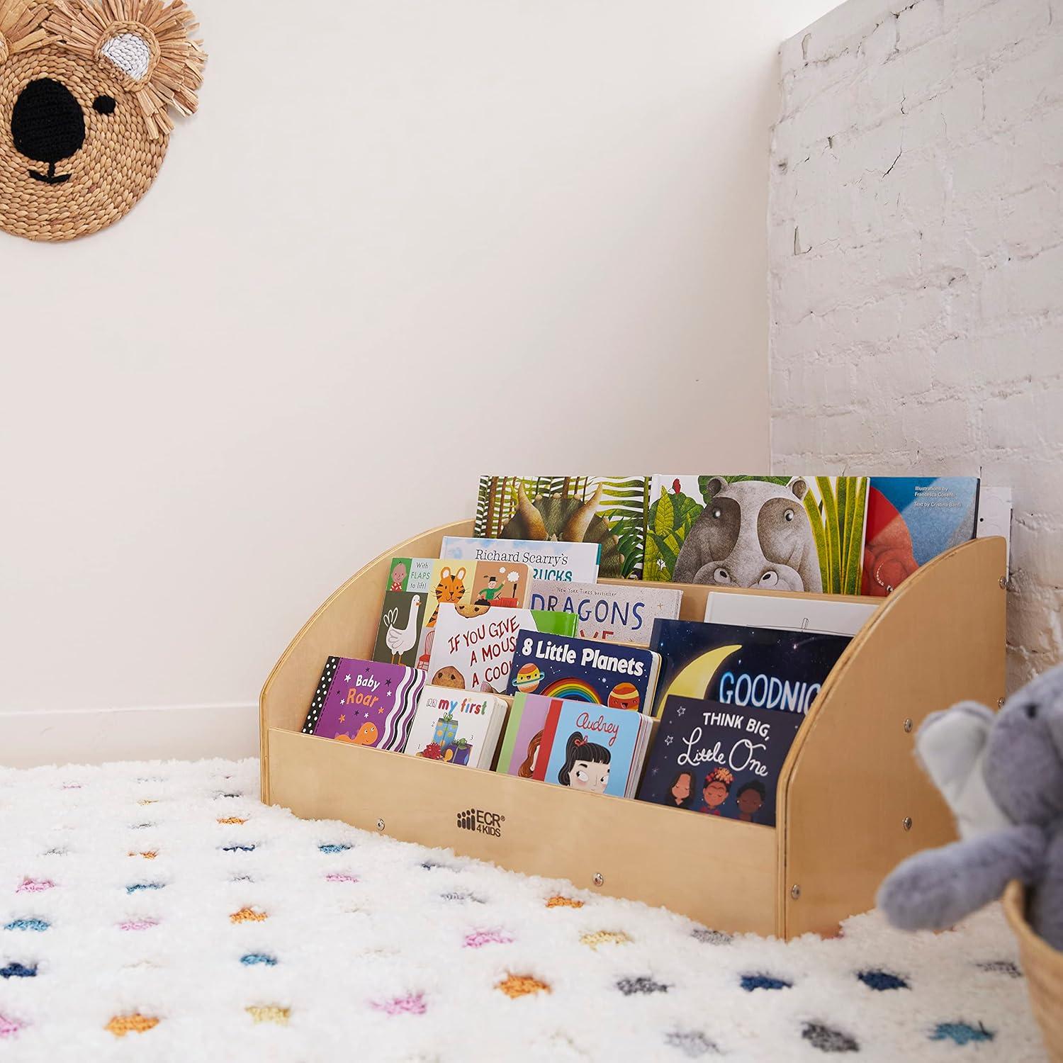 Expositor de Libros ECR4Kids para Niños Pequeños Natural