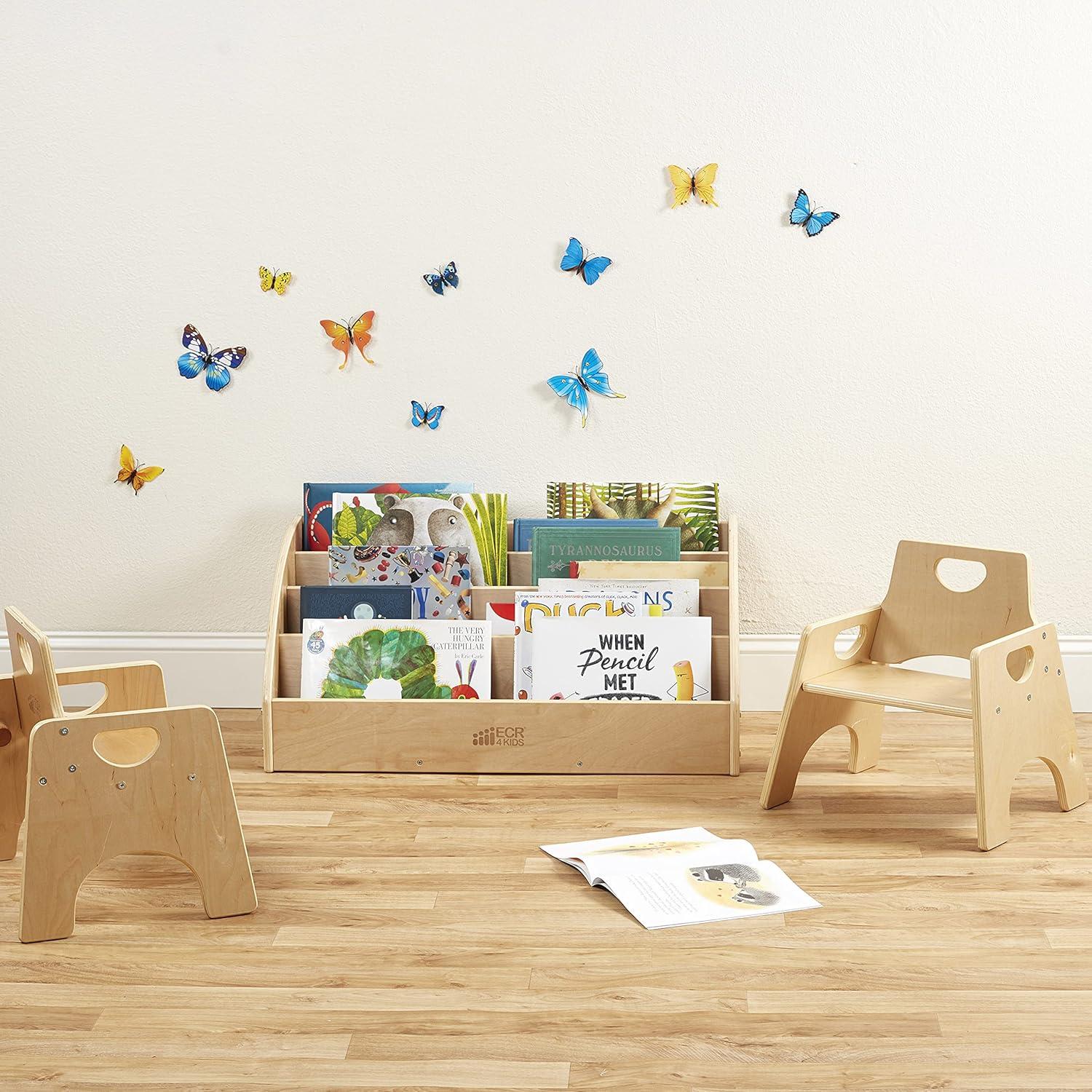 Expositor de Libros ECR4Kids para Niños Pequeños Natural