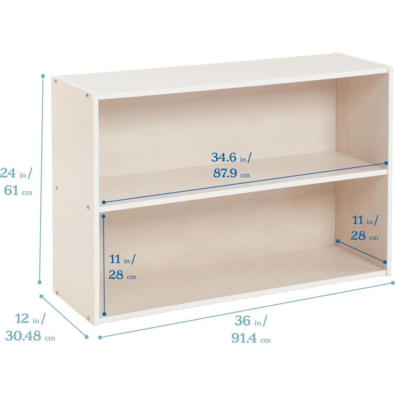 Estantería de Almacenamiento ECR4Kids Streamline 2 Estantes 61cm