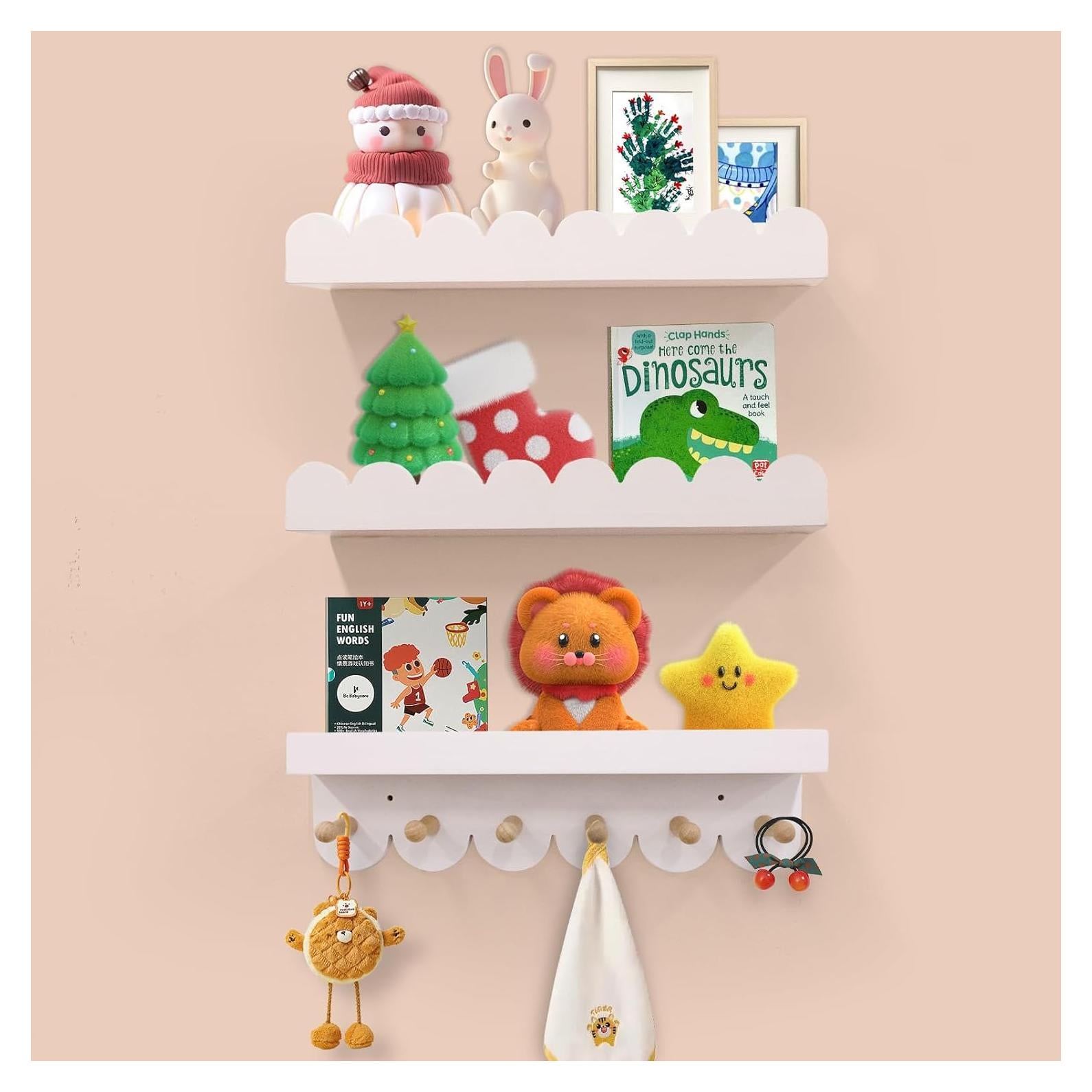 Estantes Flotantes de Madera Varbonia 40.64 cm para Niños - 3 Paquete