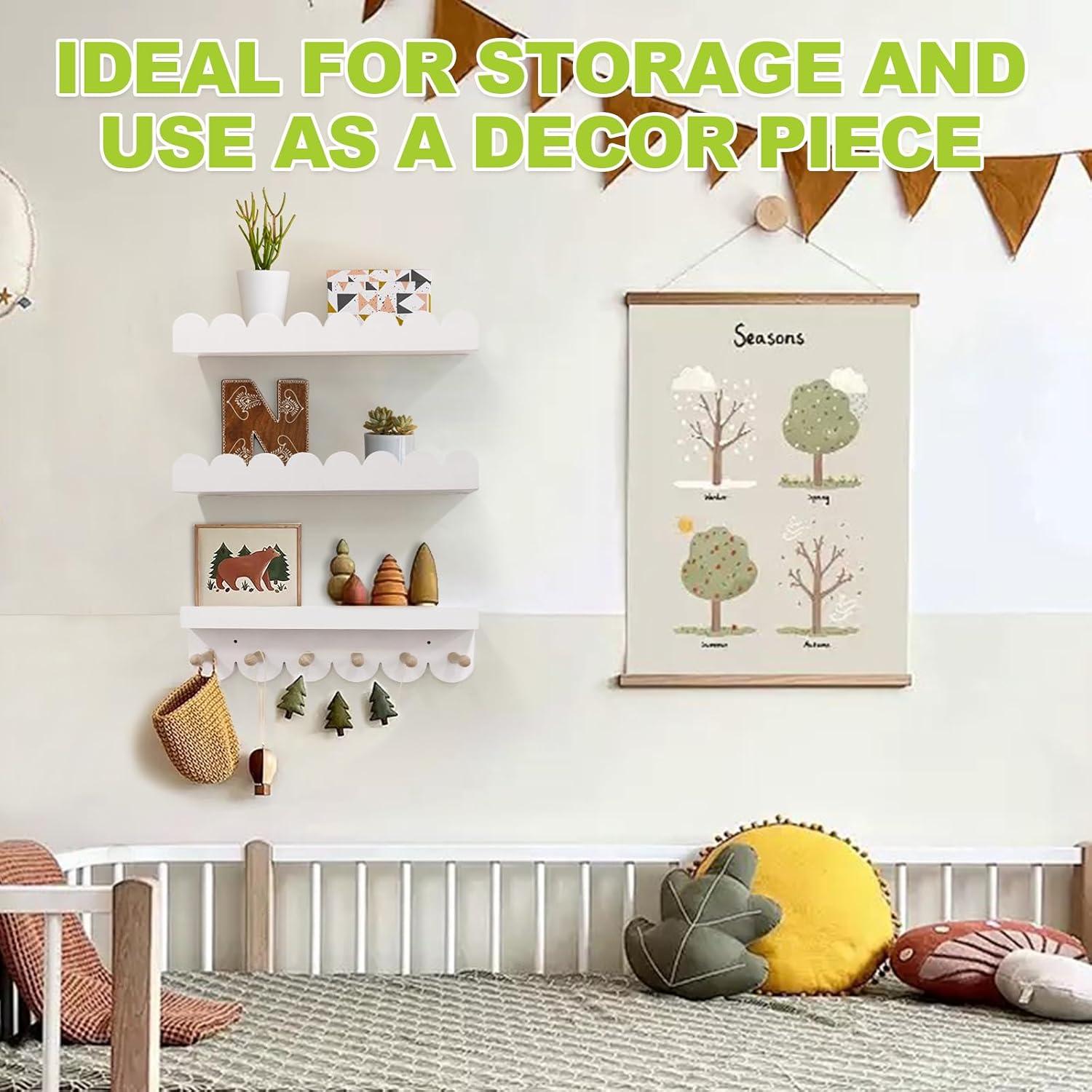 Estantes Flotantes de Madera Varbonia 40.64 cm para Niños - 3 Paquete