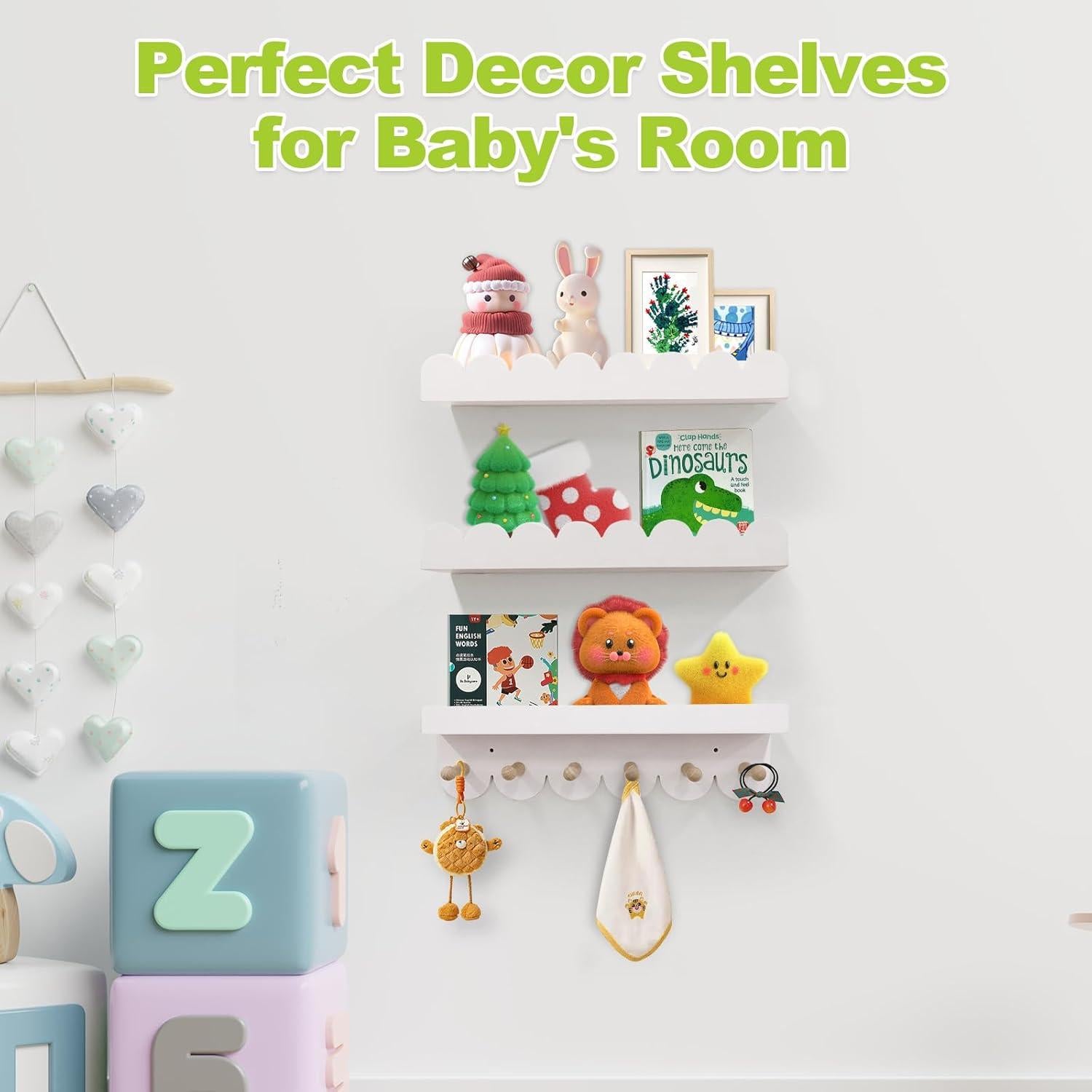 Estantes Flotantes de Madera Varbonia 40.64 cm para Niños - 3 Paquete