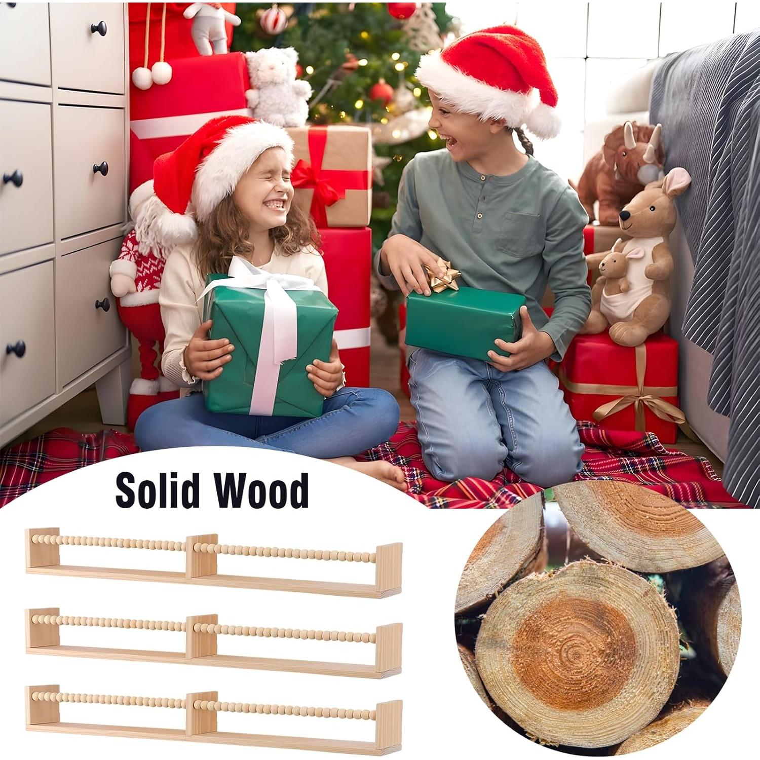 Estanterías Flotantes para Libros Birola 81 cm Set de 3 Natural