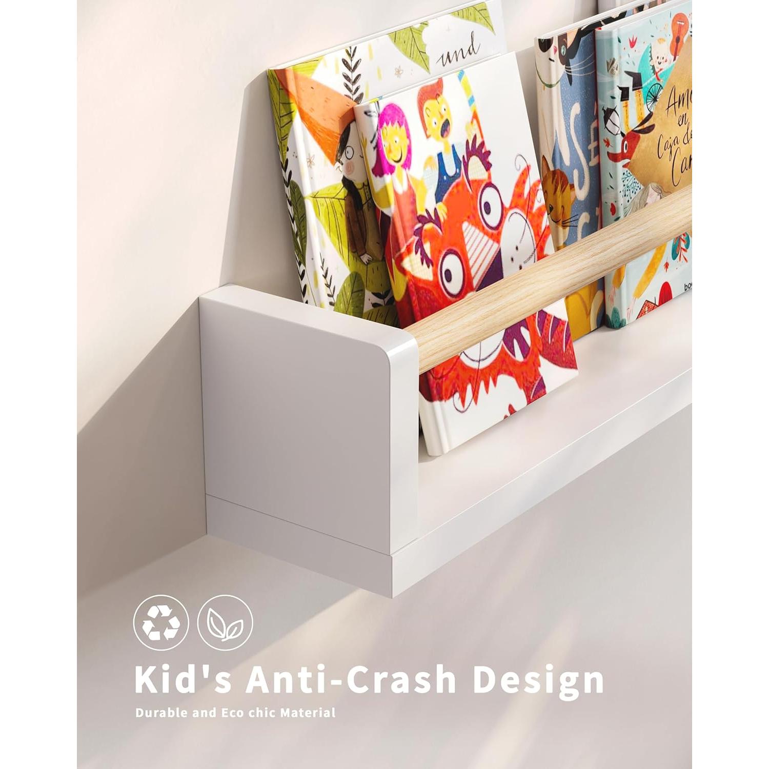 Estanterías de Libros Seocry NSYM - Paquete de 4, Madera Natural