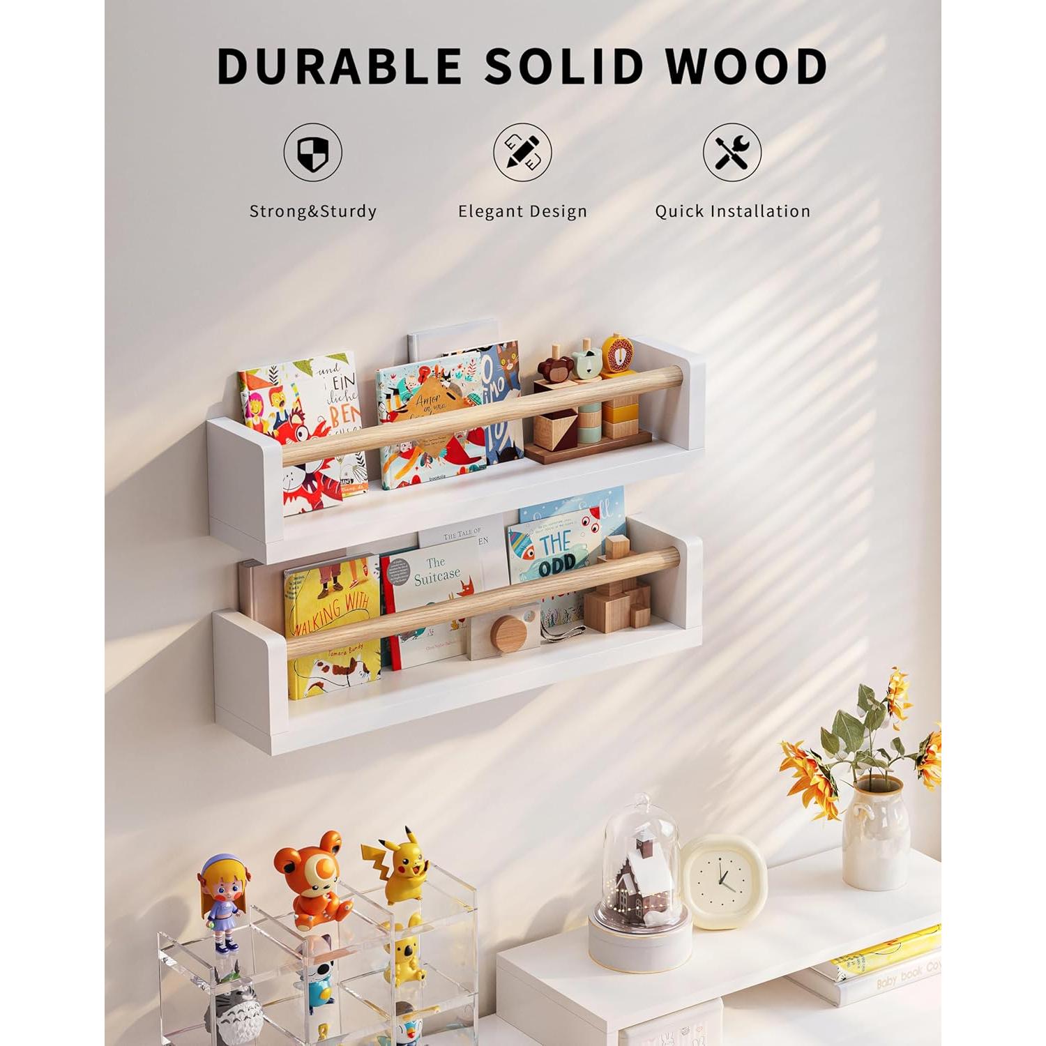 Estanterías de Libros Seocry NSYM - Paquete de 4, Madera Natural