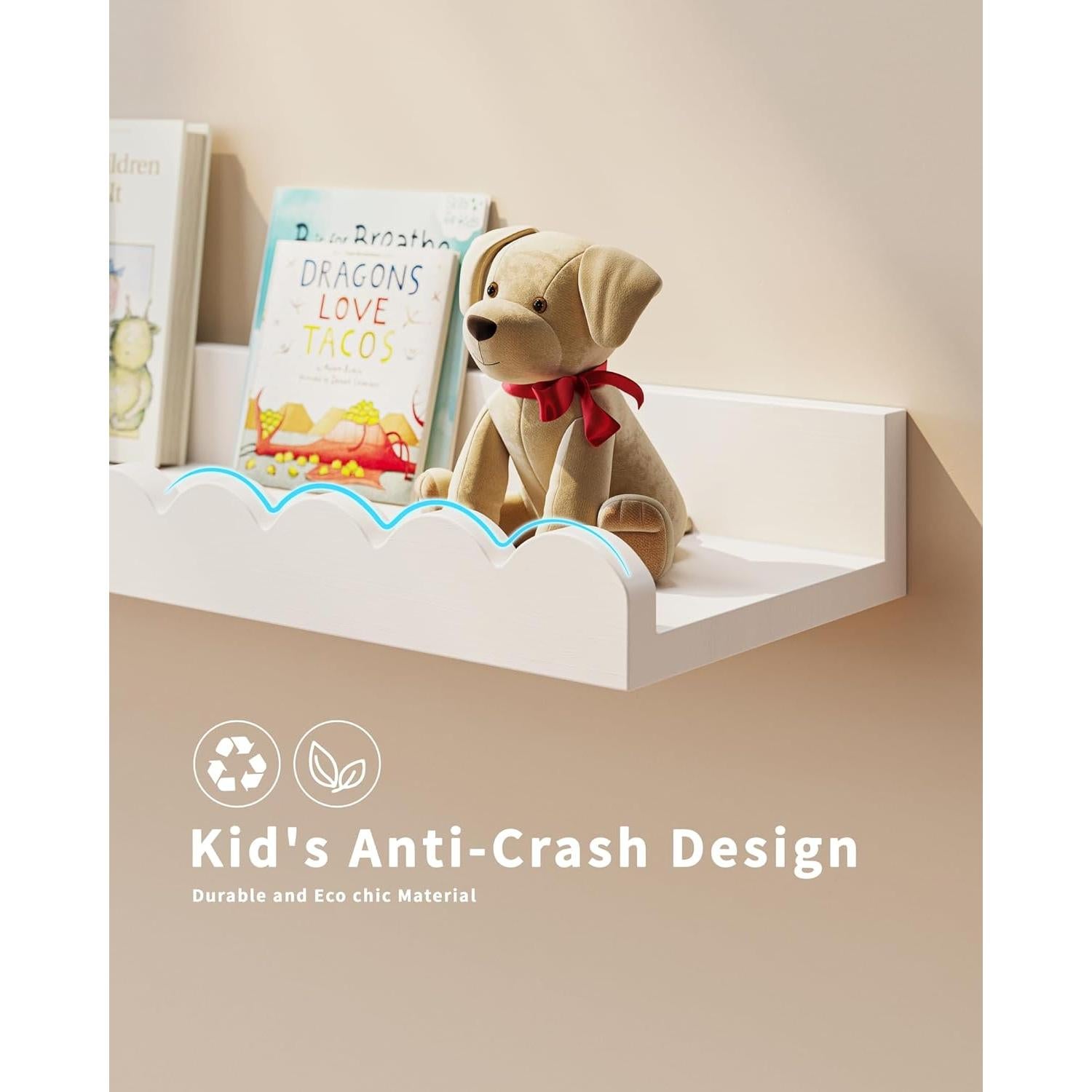 Estanterías Flotantes Blancas Shario MBL - Paquete de 4 Unidades