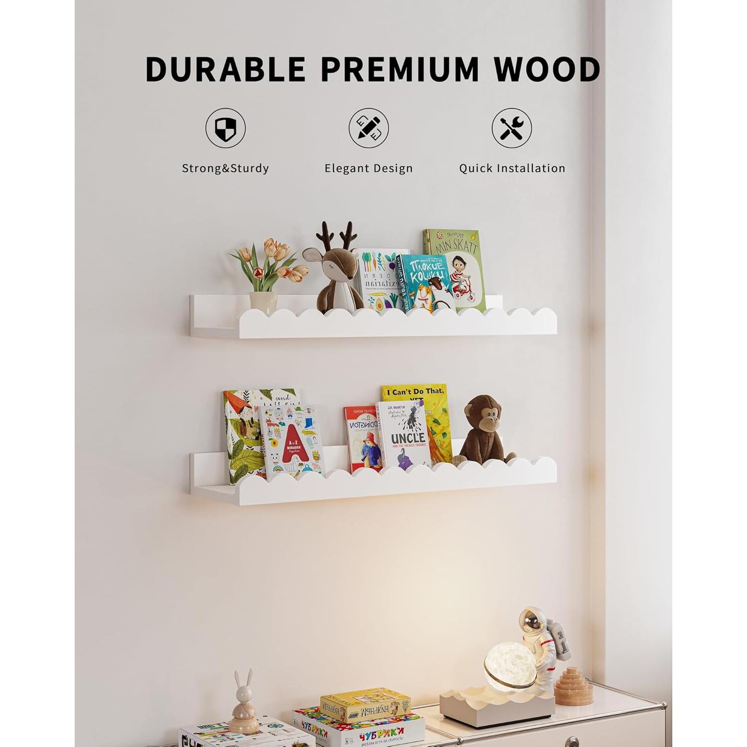 Estanterías Flotantes Blancas Shario MBL - Paquete de 4 Unidades