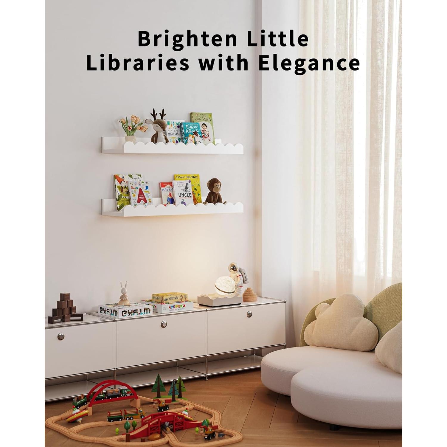 Estanterías Flotantes Blancas Shario MBL - Paquete de 4 Unidades