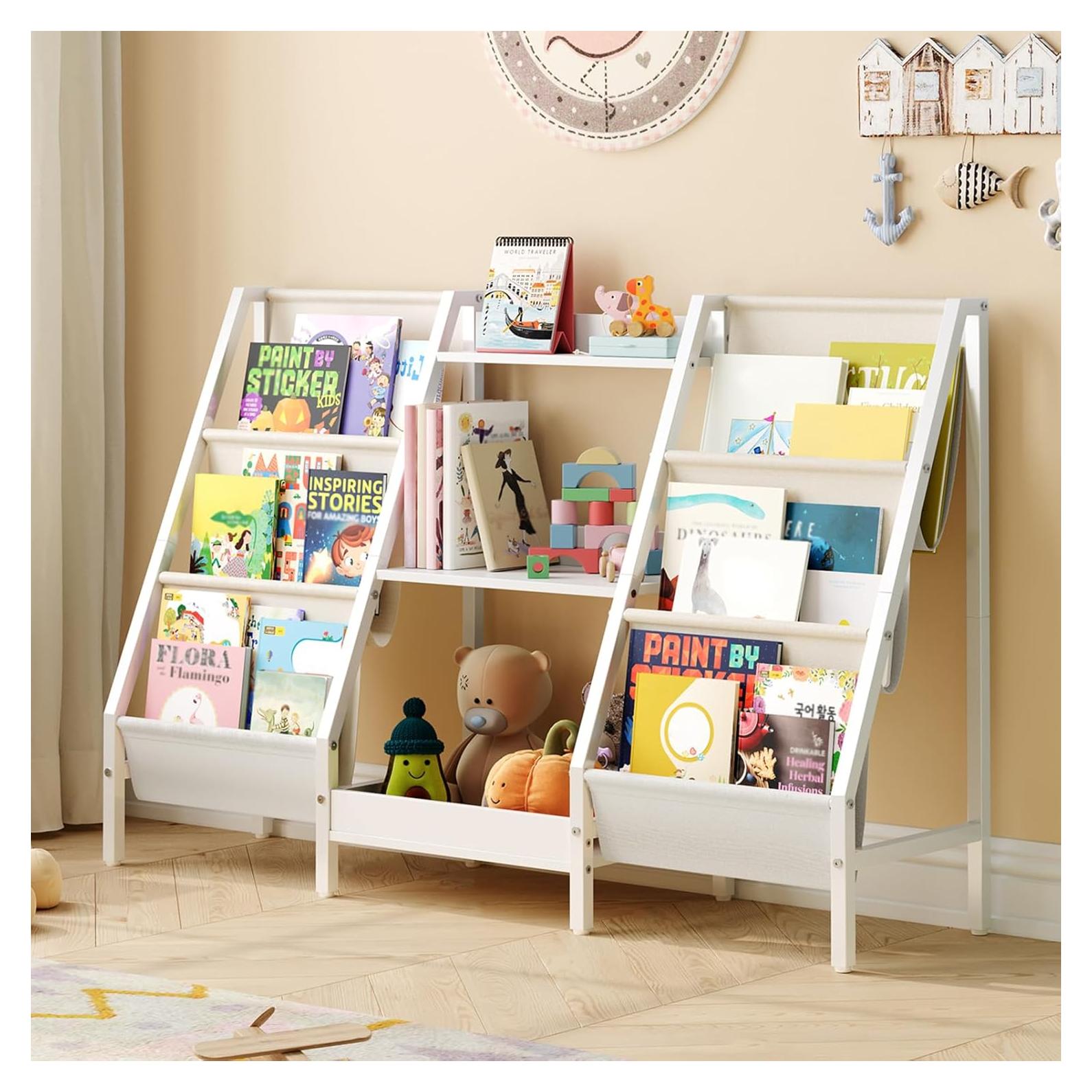 Estantería Infantil MAHANCRIS 3 Niveles Blanco Almacenamiento