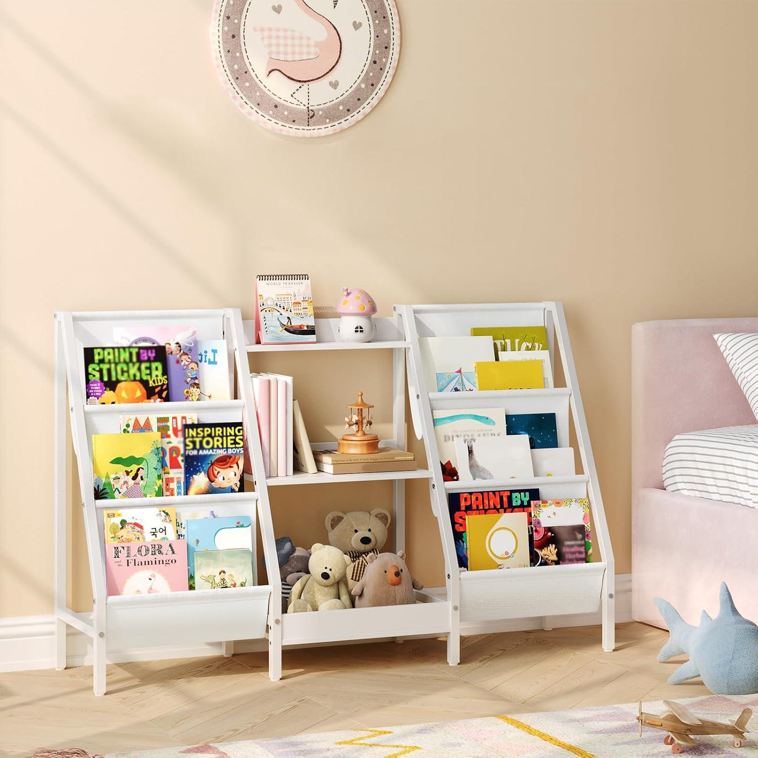 Estantería Infantil MAHANCRIS 3 Niveles Blanco Almacenamiento