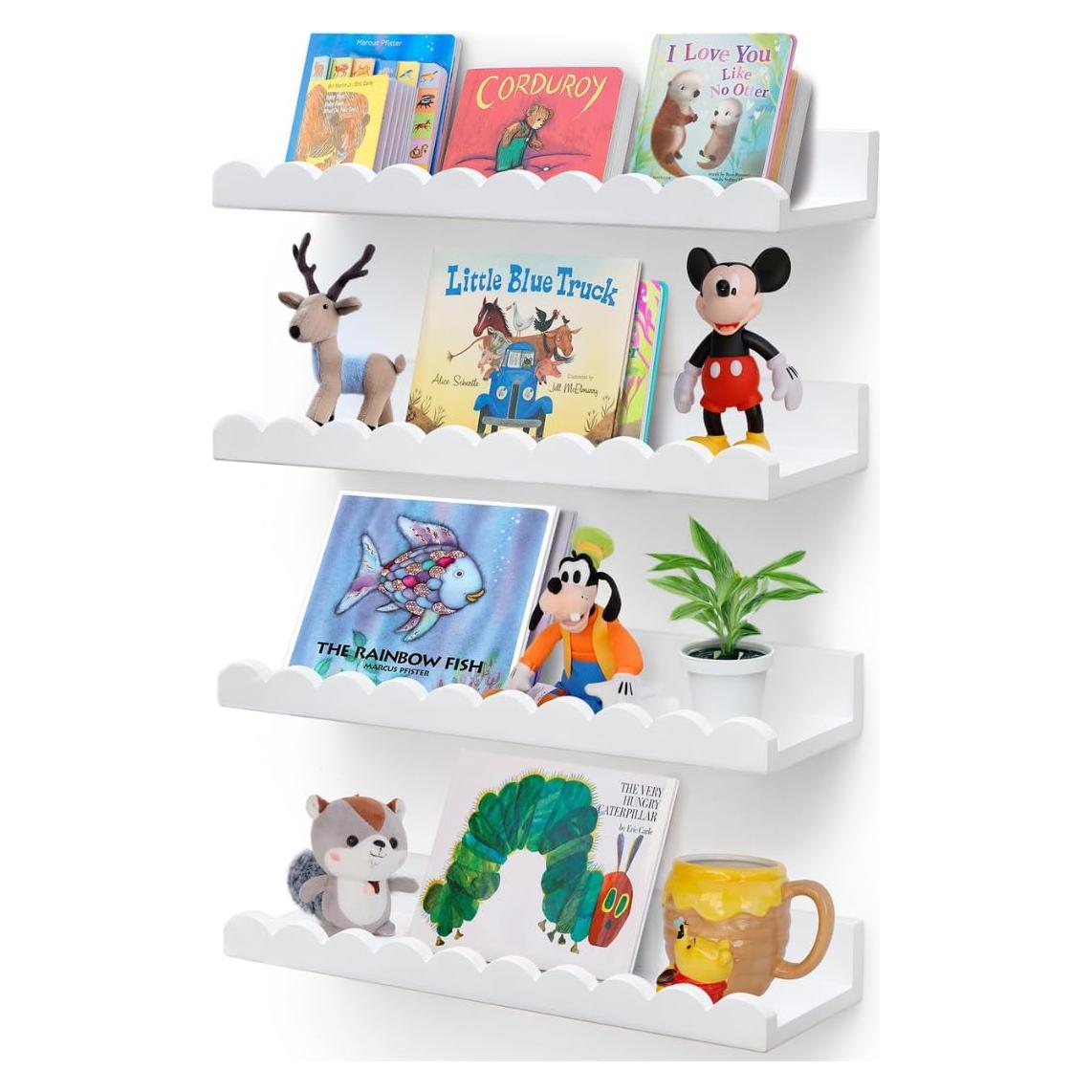 Juego de 4 Estantes Flotantes Blancos Green Goods 39.62 cm