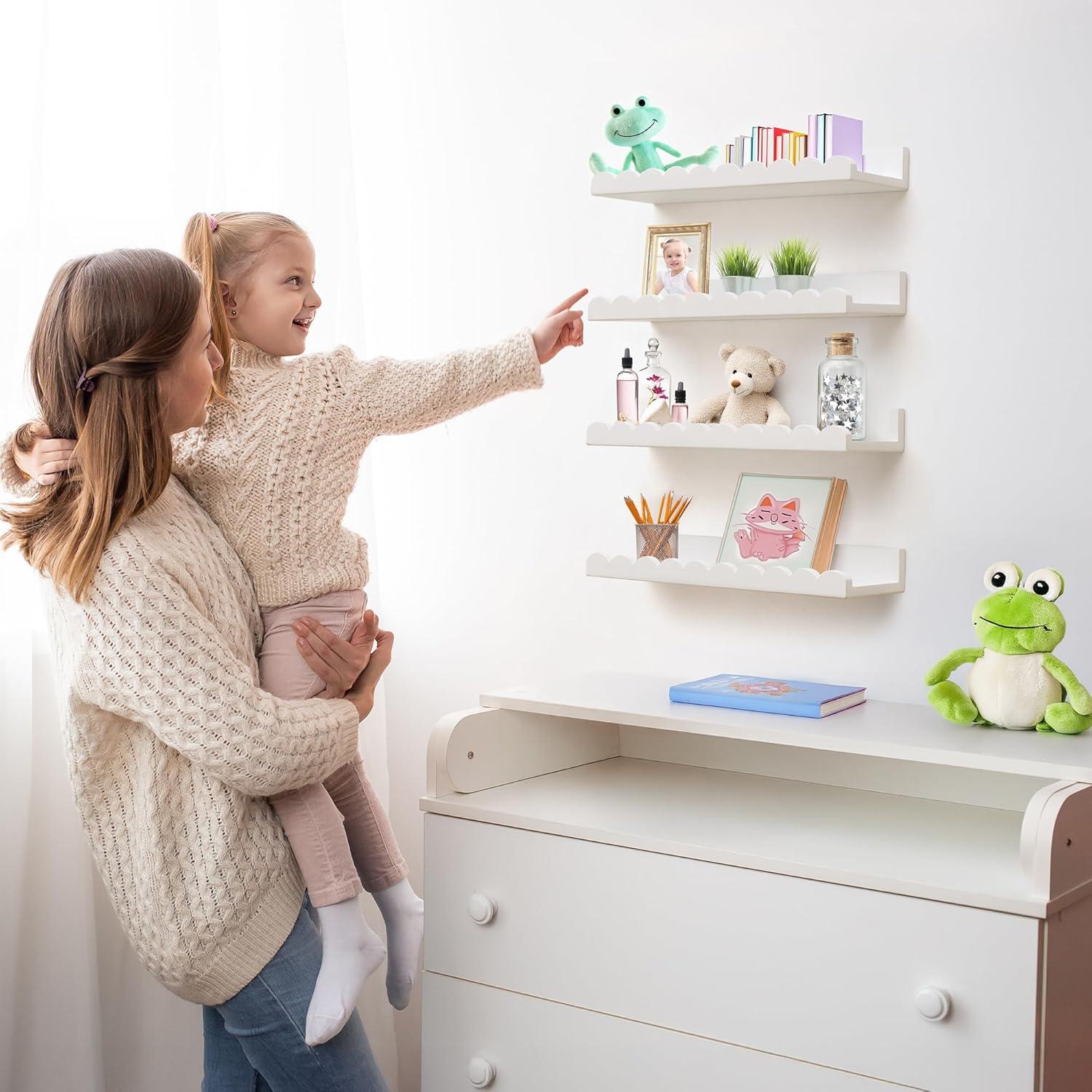 Juego de 4 Estantes Flotantes Blancos Green Goods 39.62 cm