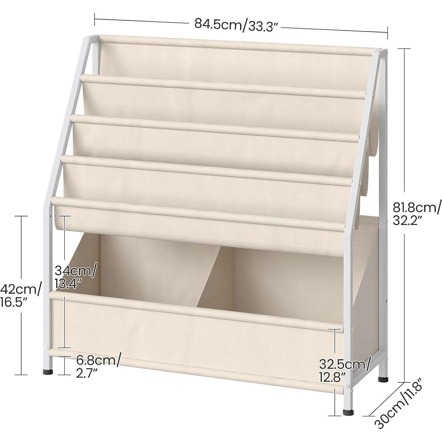 Estantería para Niños CHOEZON 4 Niveles Beige Almacenamiento