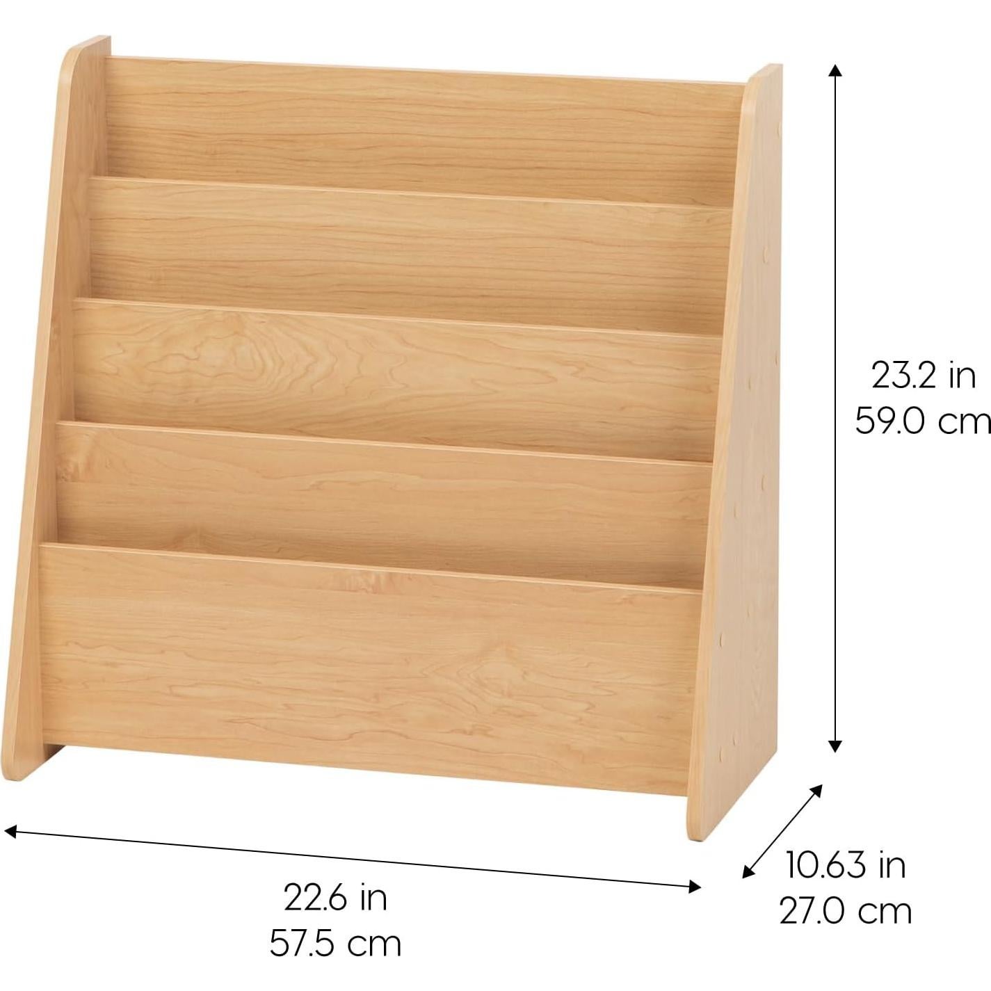 Soporte de Revistas de Madera IRIS USA 4 Niveles Marrón Claro