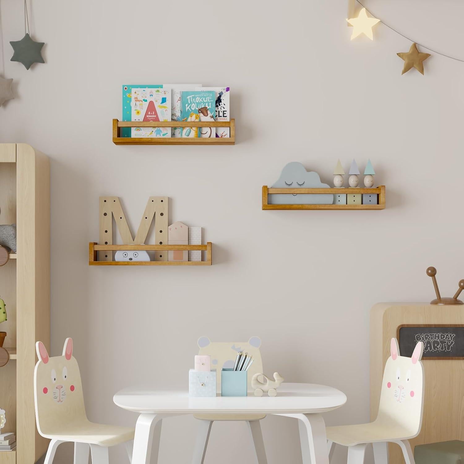 Estanterías Flotantes Heimlove 40.64cm para Guardería - Juego de 2