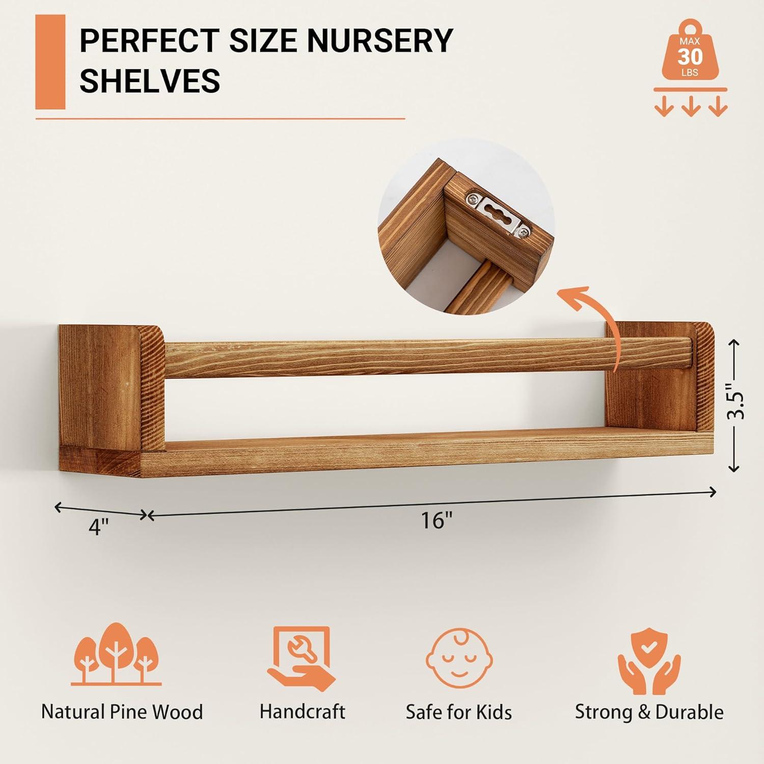 Estanterías Flotantes Heimlove 40.64cm para Guardería - Juego de 2