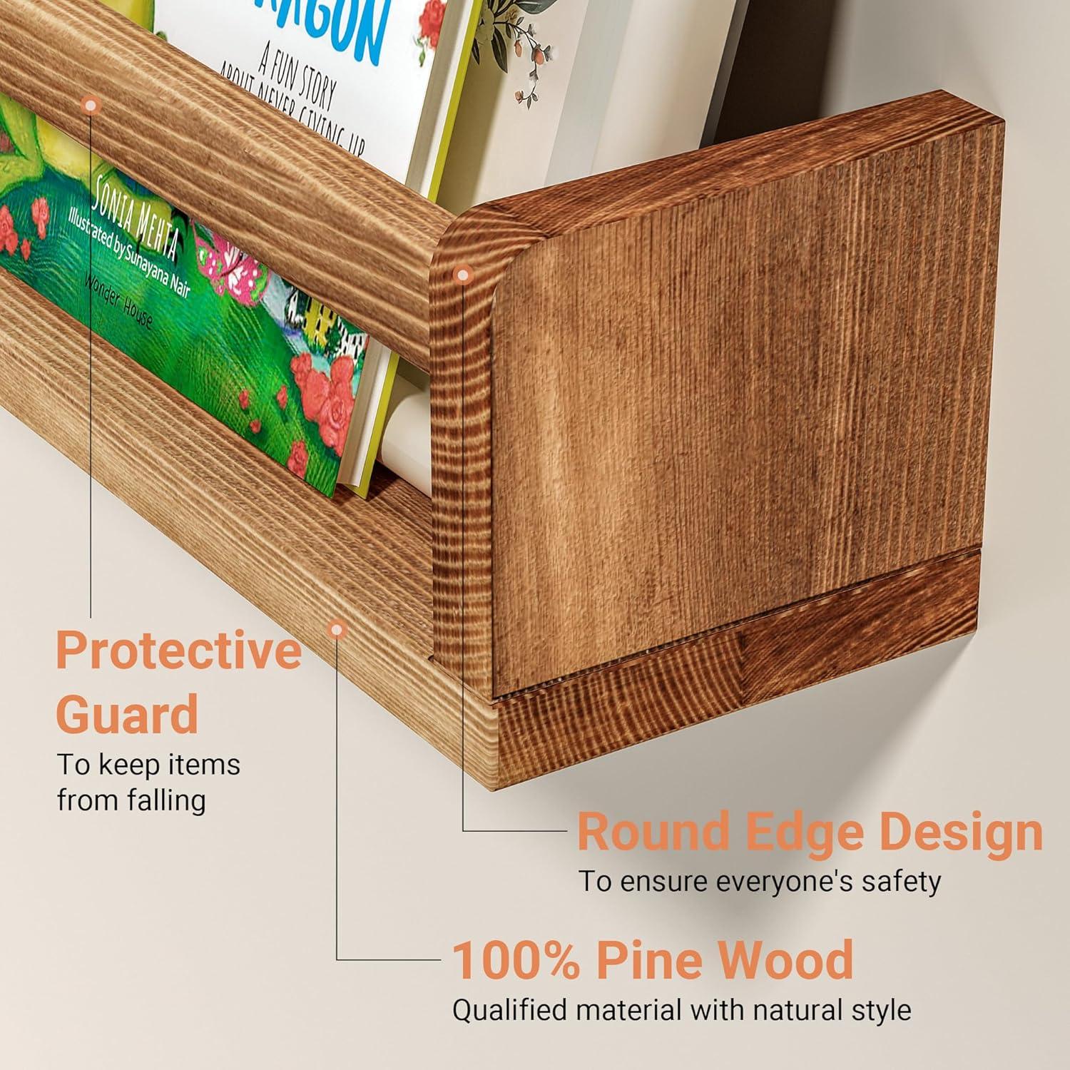 Estanterías Flotantes Heimlove 40.64cm para Guardería - Juego de 2