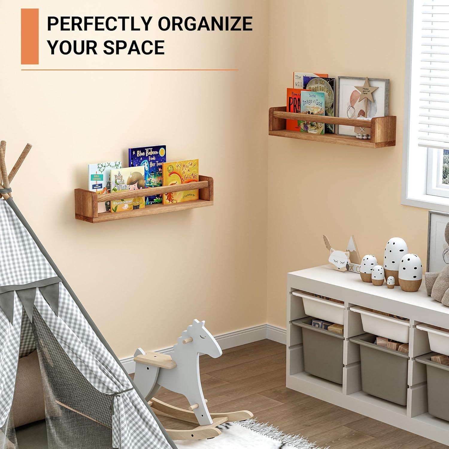 Estanterías Flotantes Heimlove 40.64cm para Guardería - Juego de 2