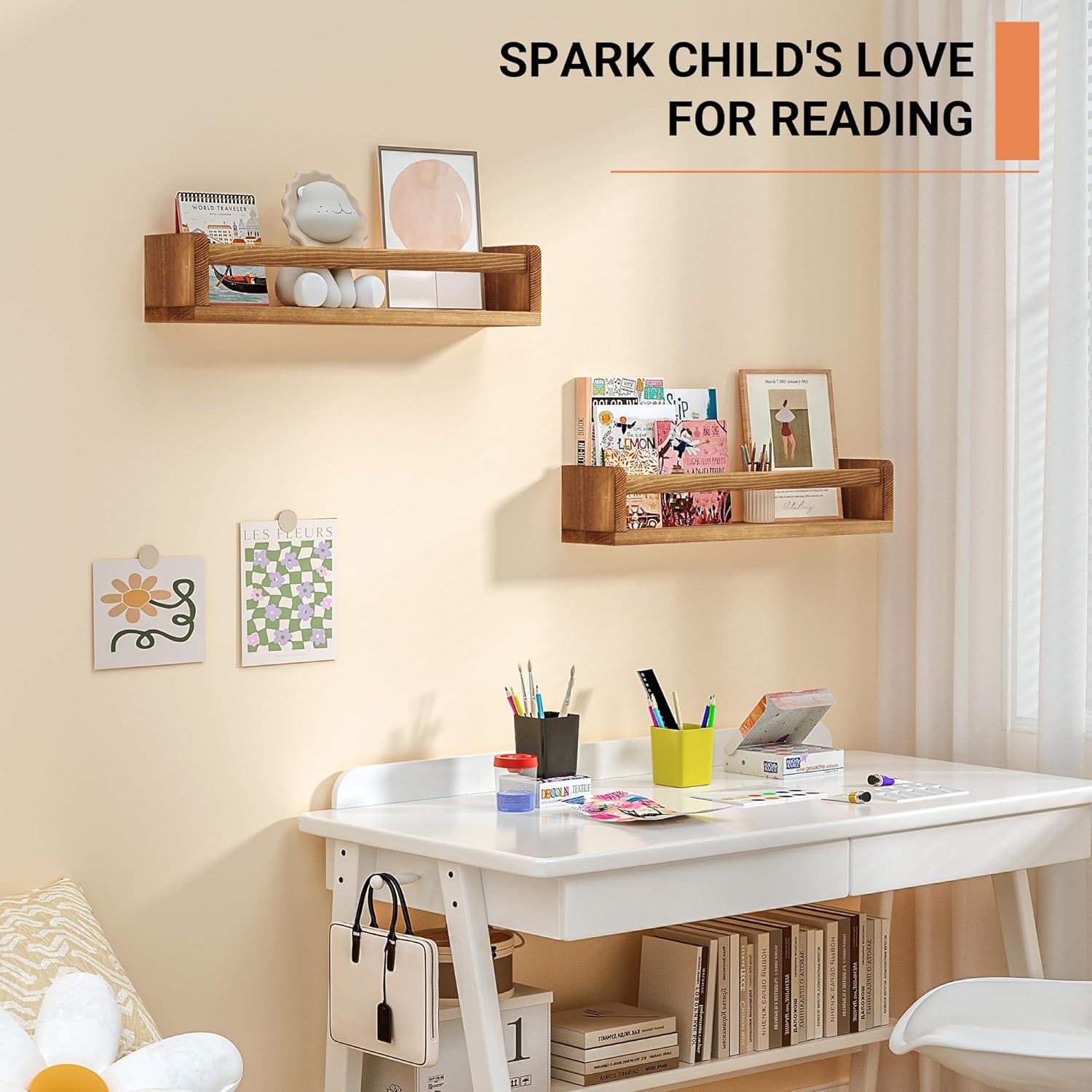 Estanterías Flotantes Heimlove 40.64cm para Guardería - Juego de 2