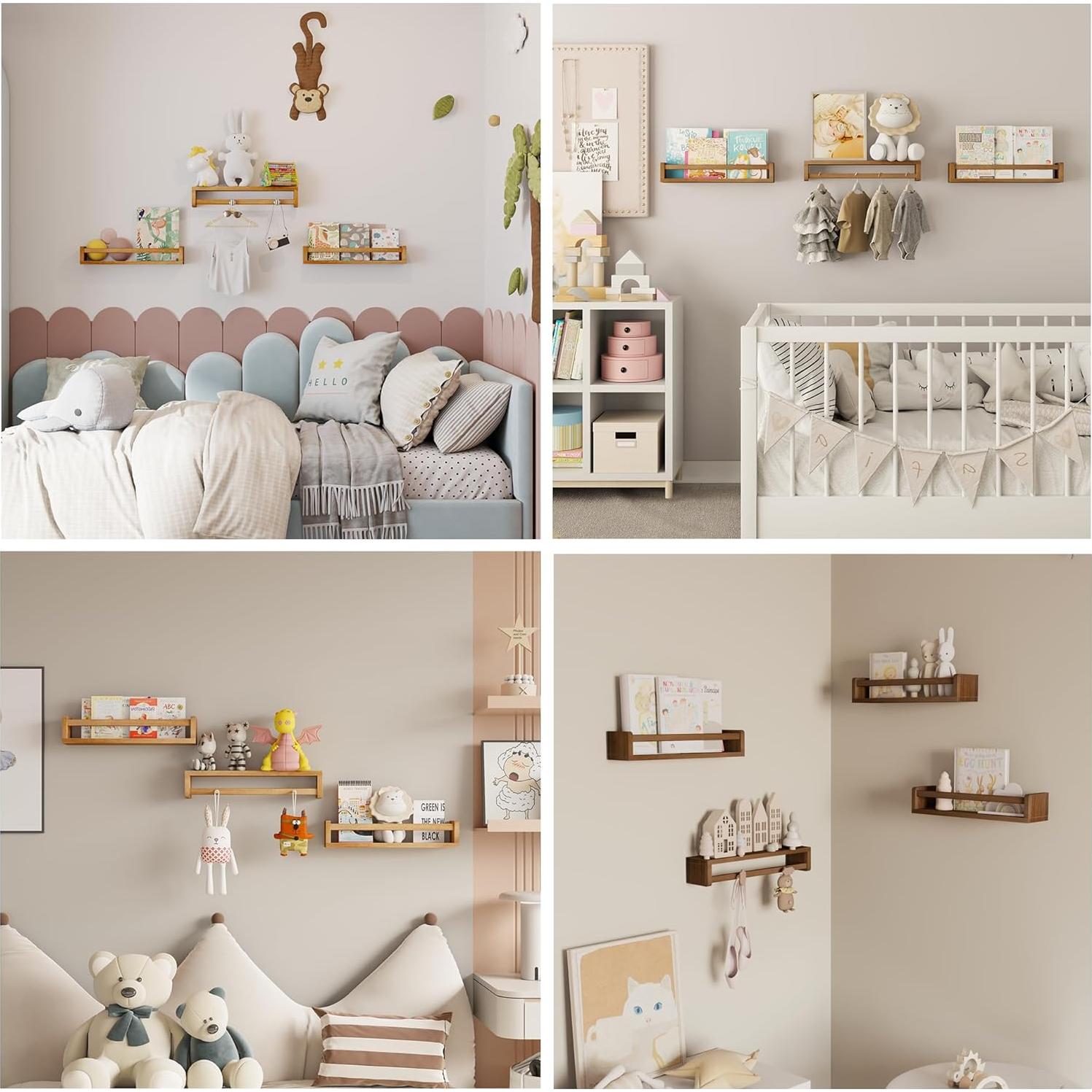 Estanterías Flotantes Heimlove 40.64cm para Guardería - Juego de 2