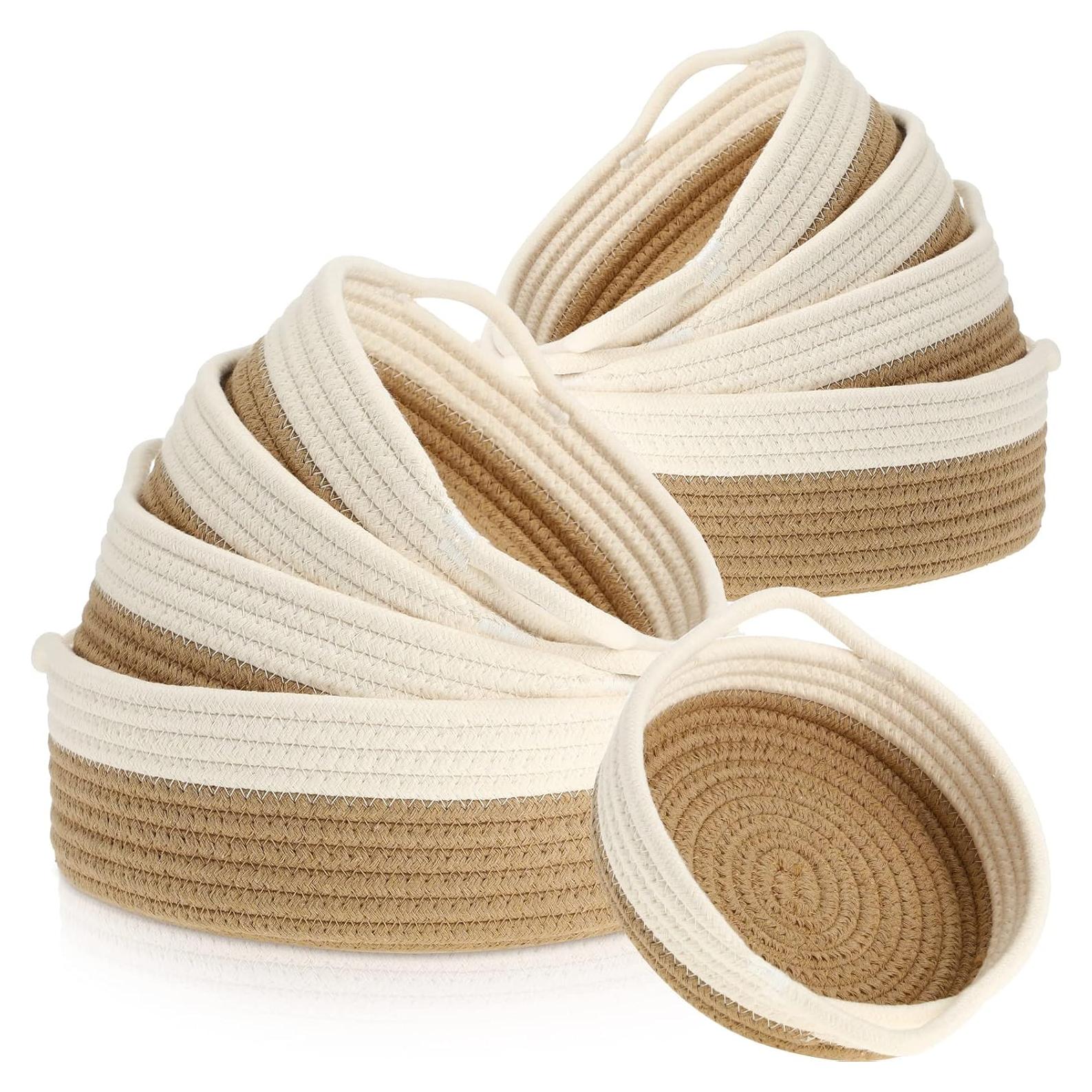Cestas Organizadoras de Algodón Sieral - 10 Piezas Redondas