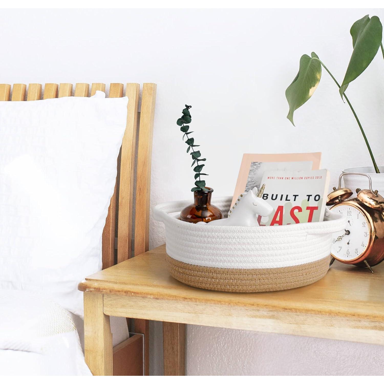 Cestas Organizadoras de Algodón Sieral - 10 Piezas Redondas