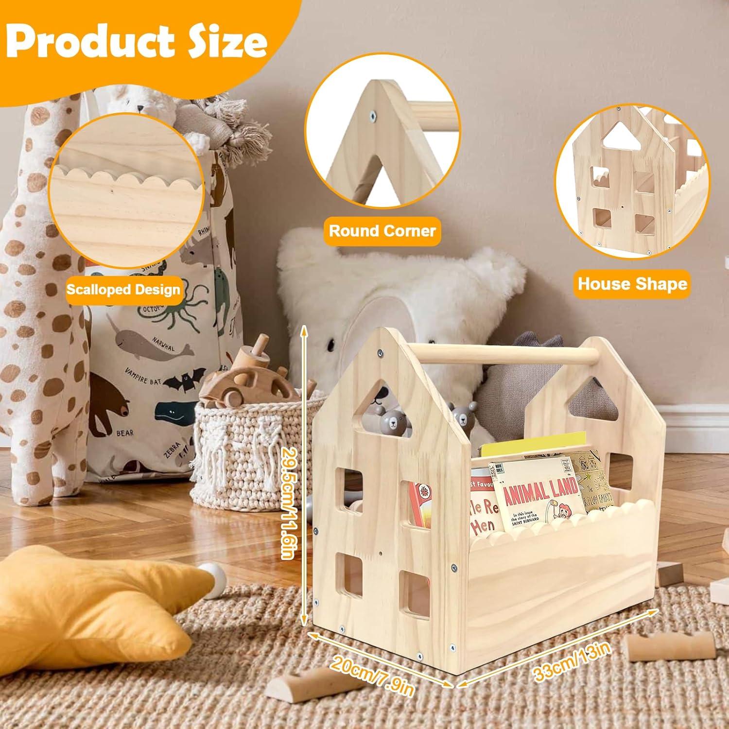 Estantería Montessori Doble Cara Madera Pino 30.5x20cm