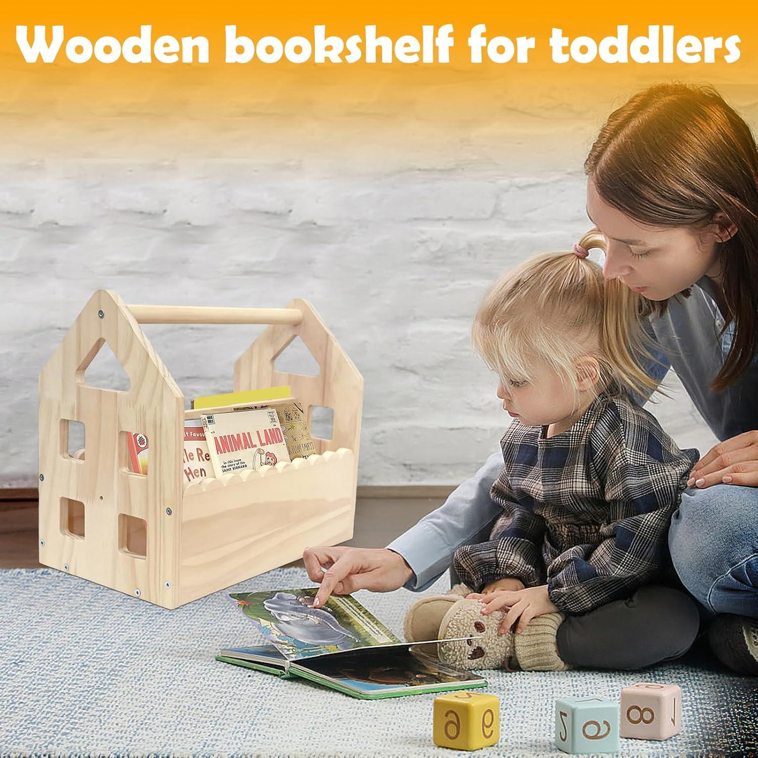 Estantería Montessori Doble Cara Madera Pino 30.5x20cm