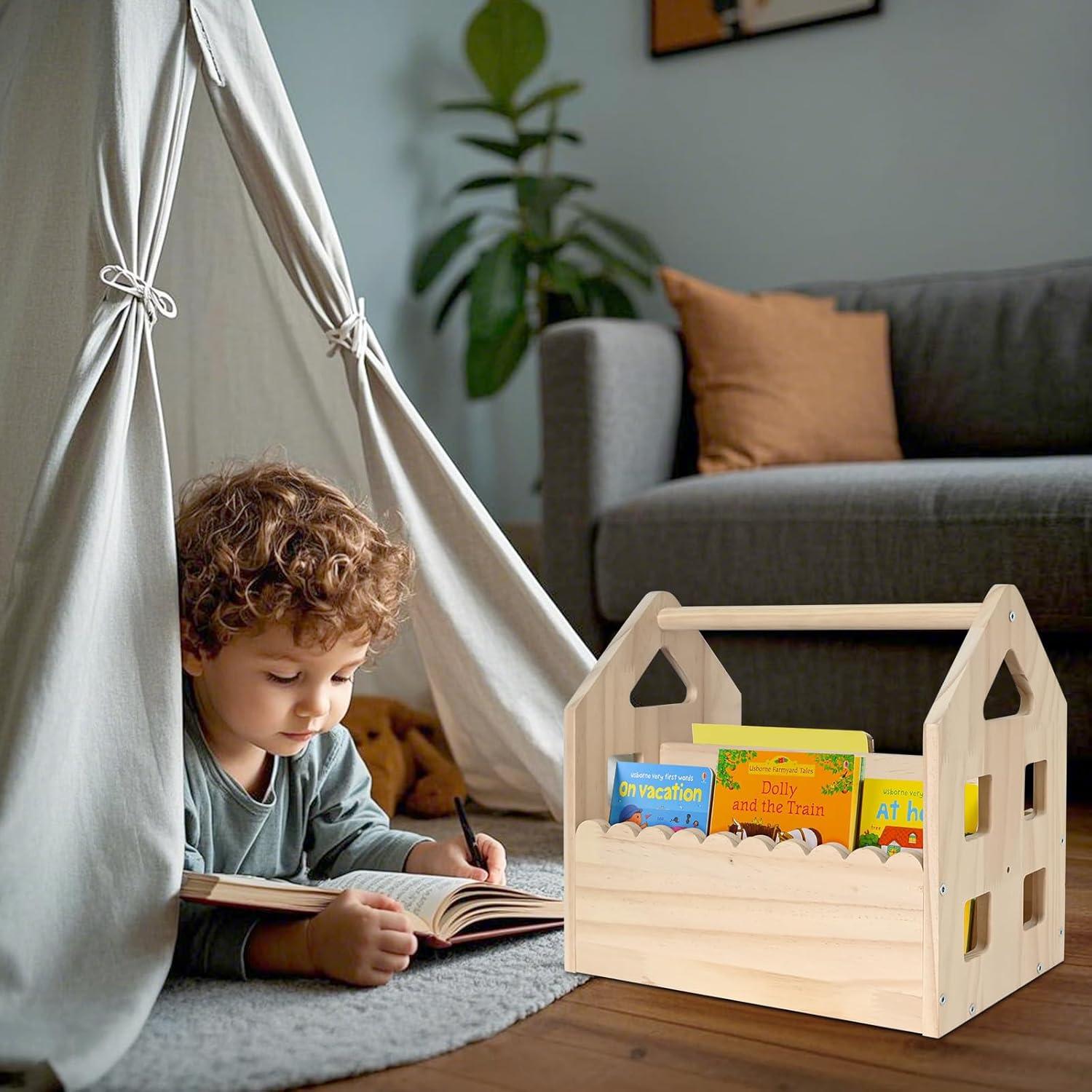 Estantería Montessori Doble Cara Madera Pino 30.5x20cm