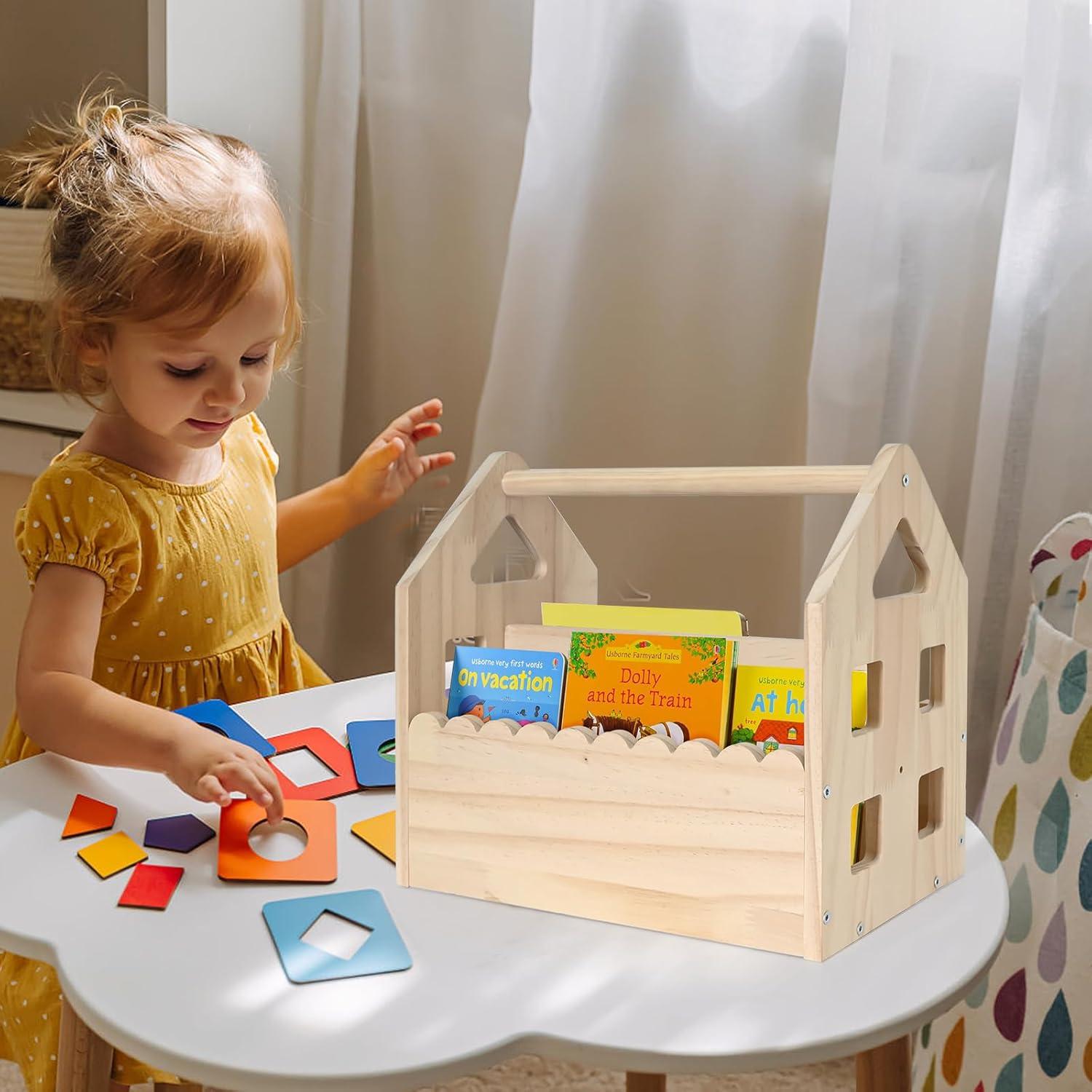 Estantería Montessori Doble Cara Madera Pino 30.5x20cm