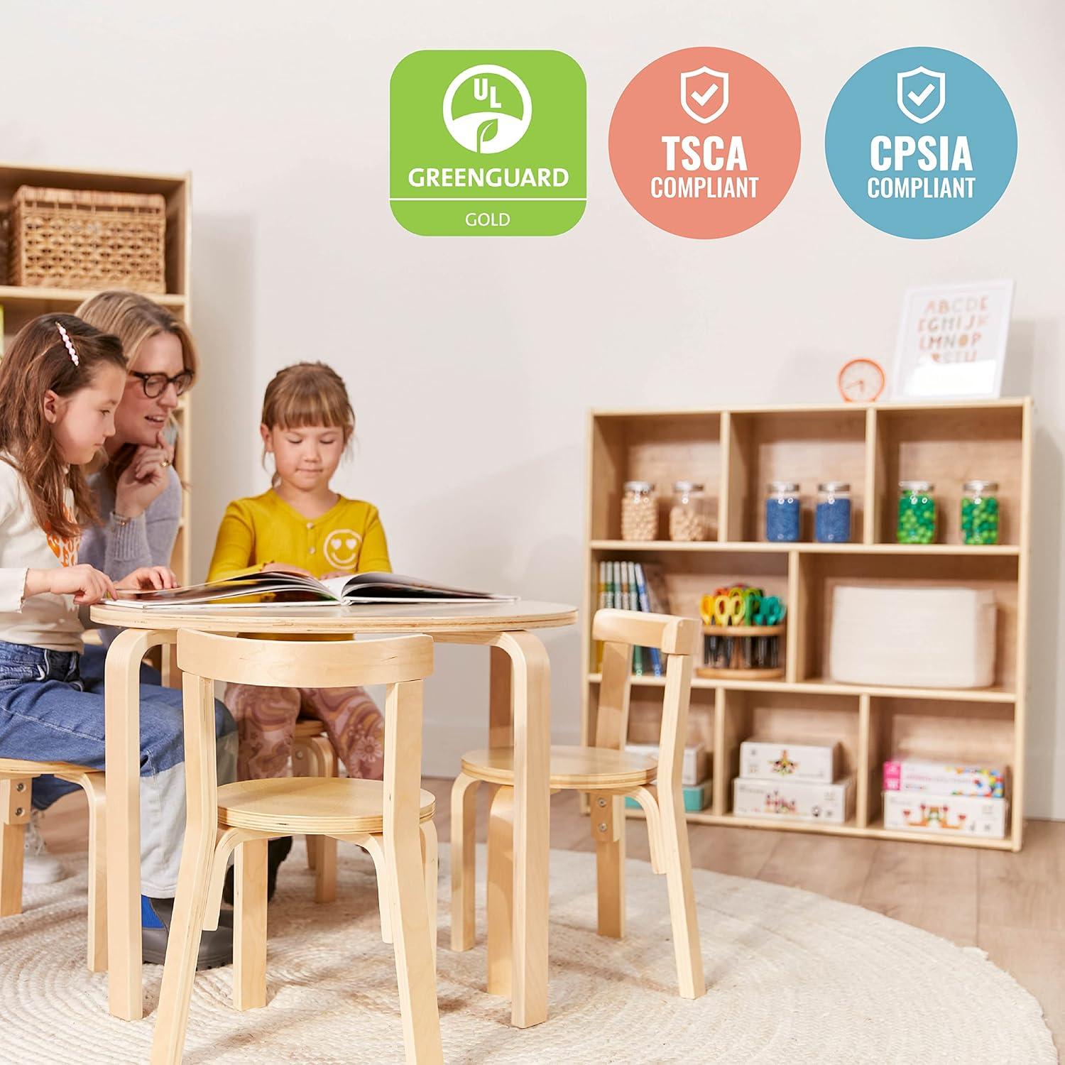 Gabinete de Almacenamiento ECR4Kids 8 Compartimentos Natural 91.4cm