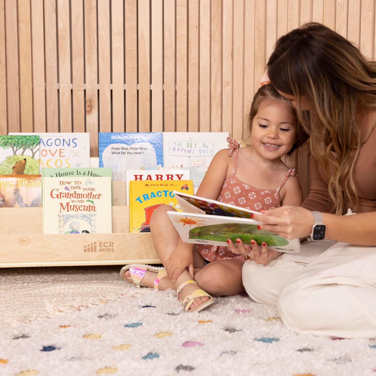 Expositor de Libros ECR4Kids 3 Estantes Natural para Niños