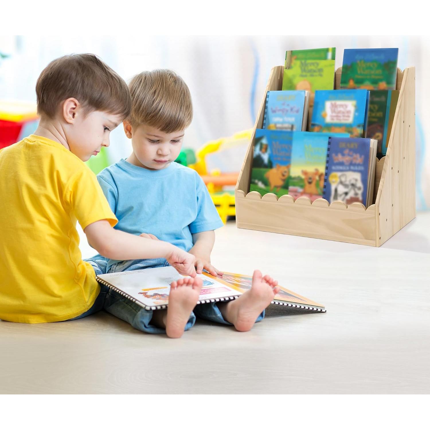 Estante de Libros Infantil BALAPET 3 Niveles Madera 42x27 cm